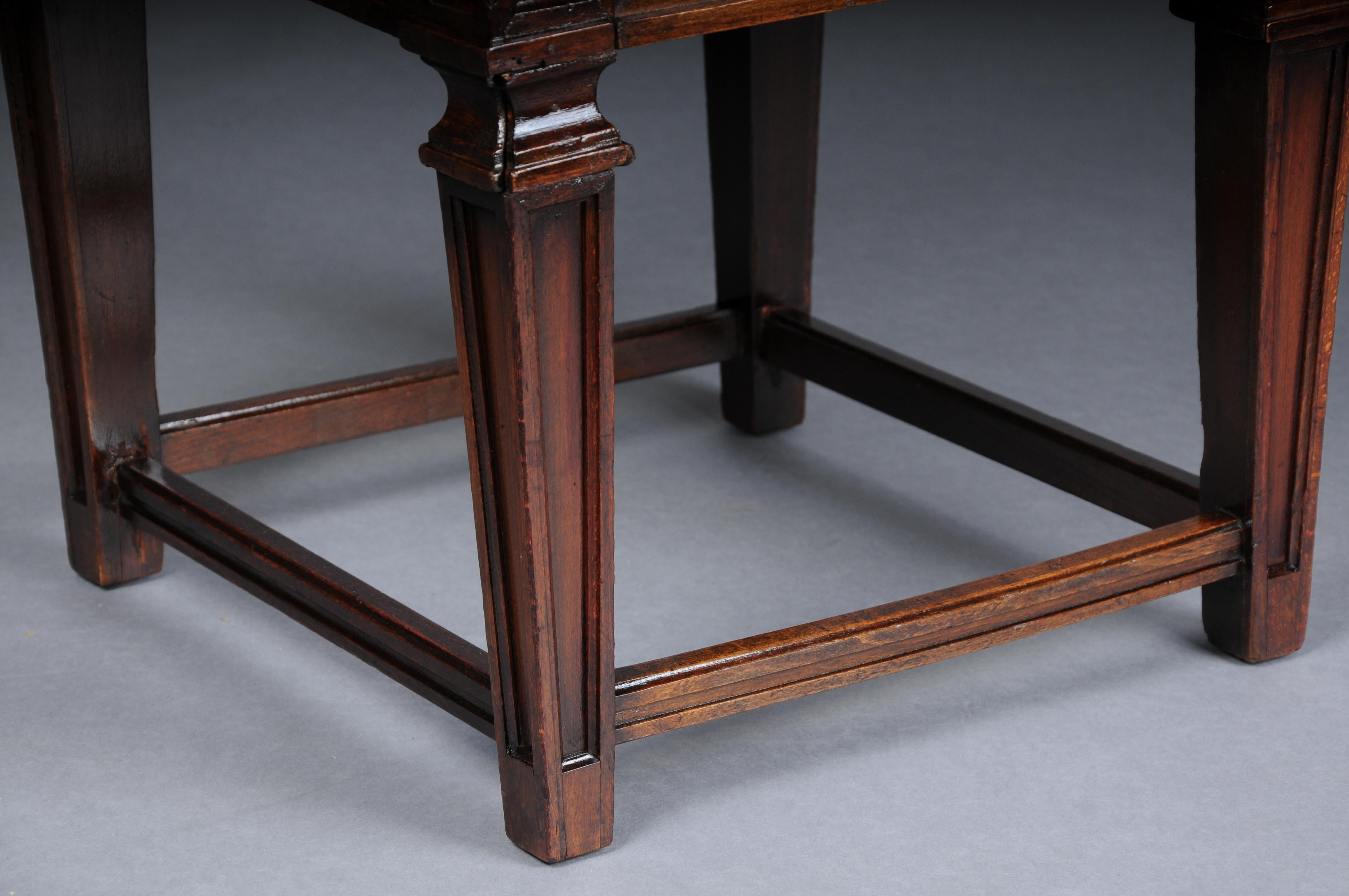 Beautiful antique Empire stool, oak 20th century. For Sale 1