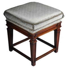 Beautiful antique Empire stool, oak 20th century.