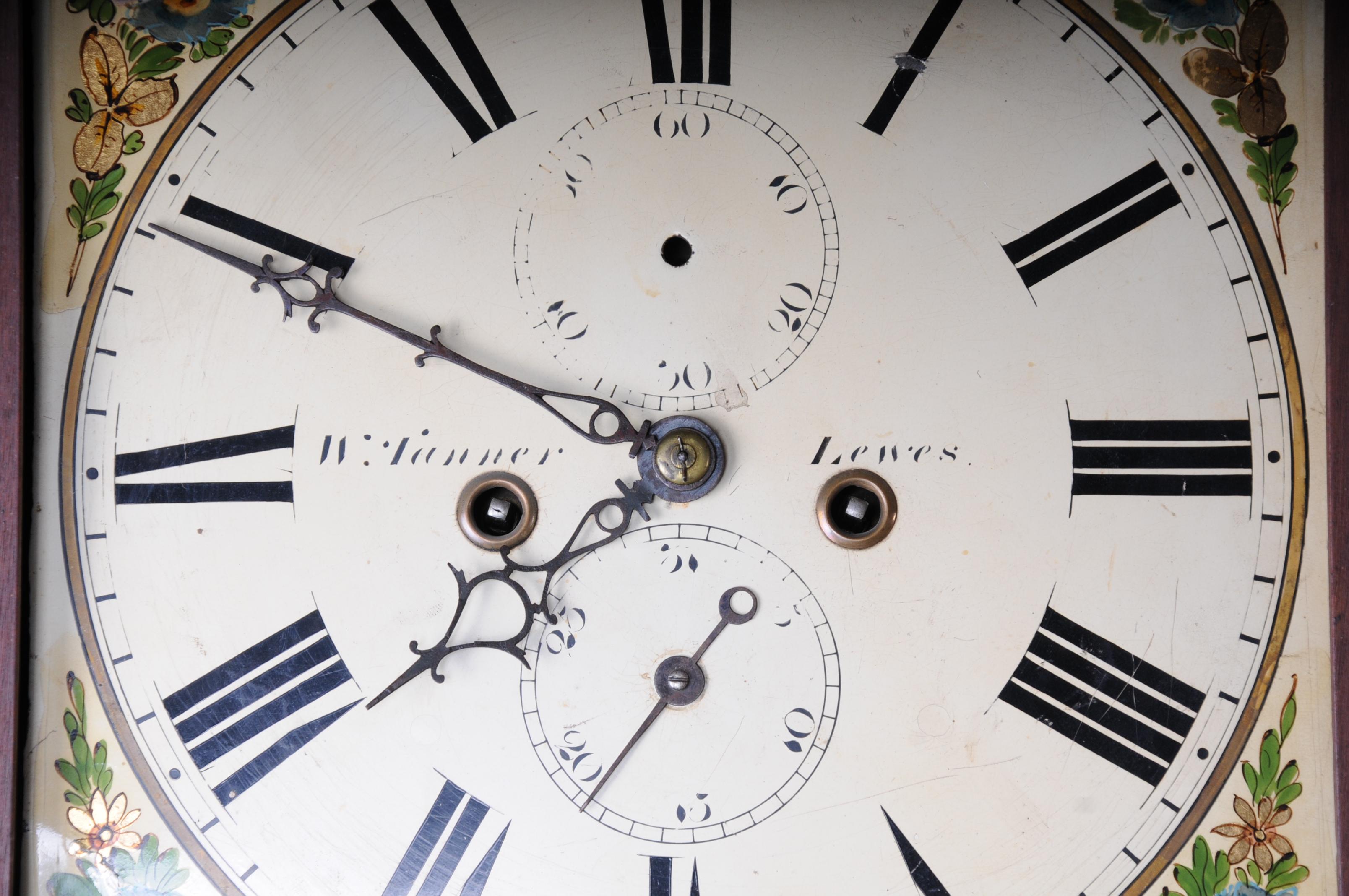 Beautiful Antique English Grandfather Clock, Mahogany, 19th Century For Sale 5