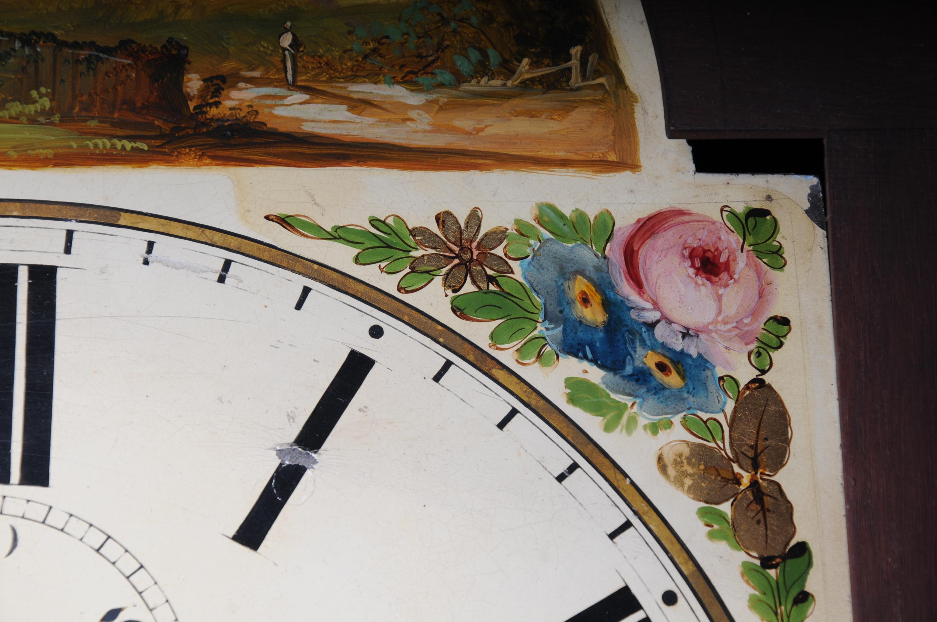 Schöne antike englische Großvater-Uhr, Mahagoni, 19. Jahrhundert im Angebot 9