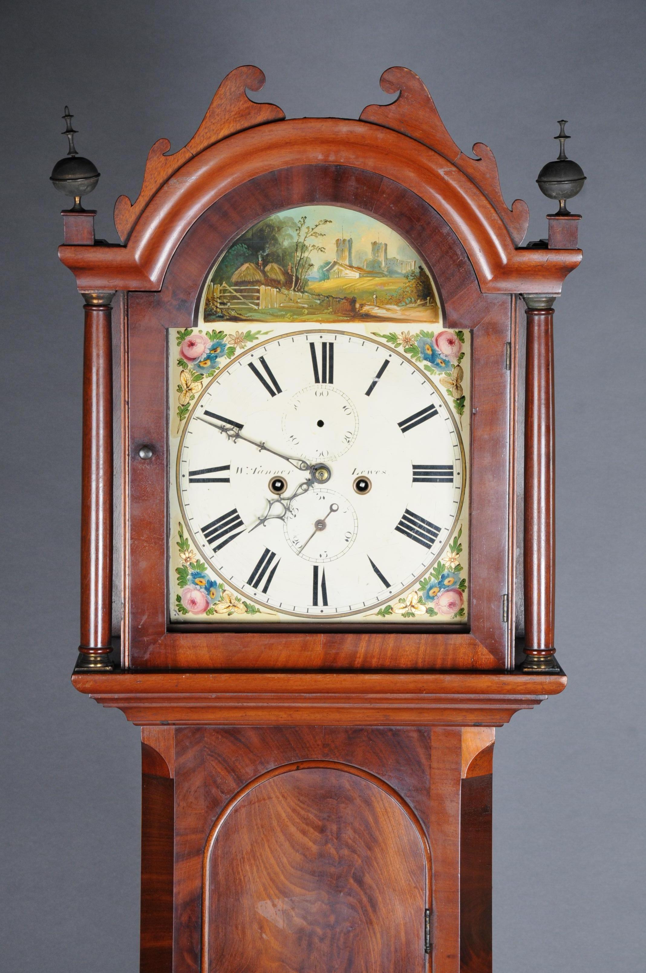 Schöne antike englische Großvater-Uhr, Mahagoni, 19. Jahrhundert (Viktorianisch) im Angebot