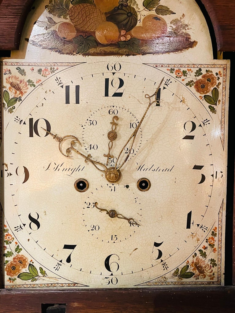 Beautiful Antique English Grandfather Clock, Oak, 19th Century For Sale at 1stDibs antique