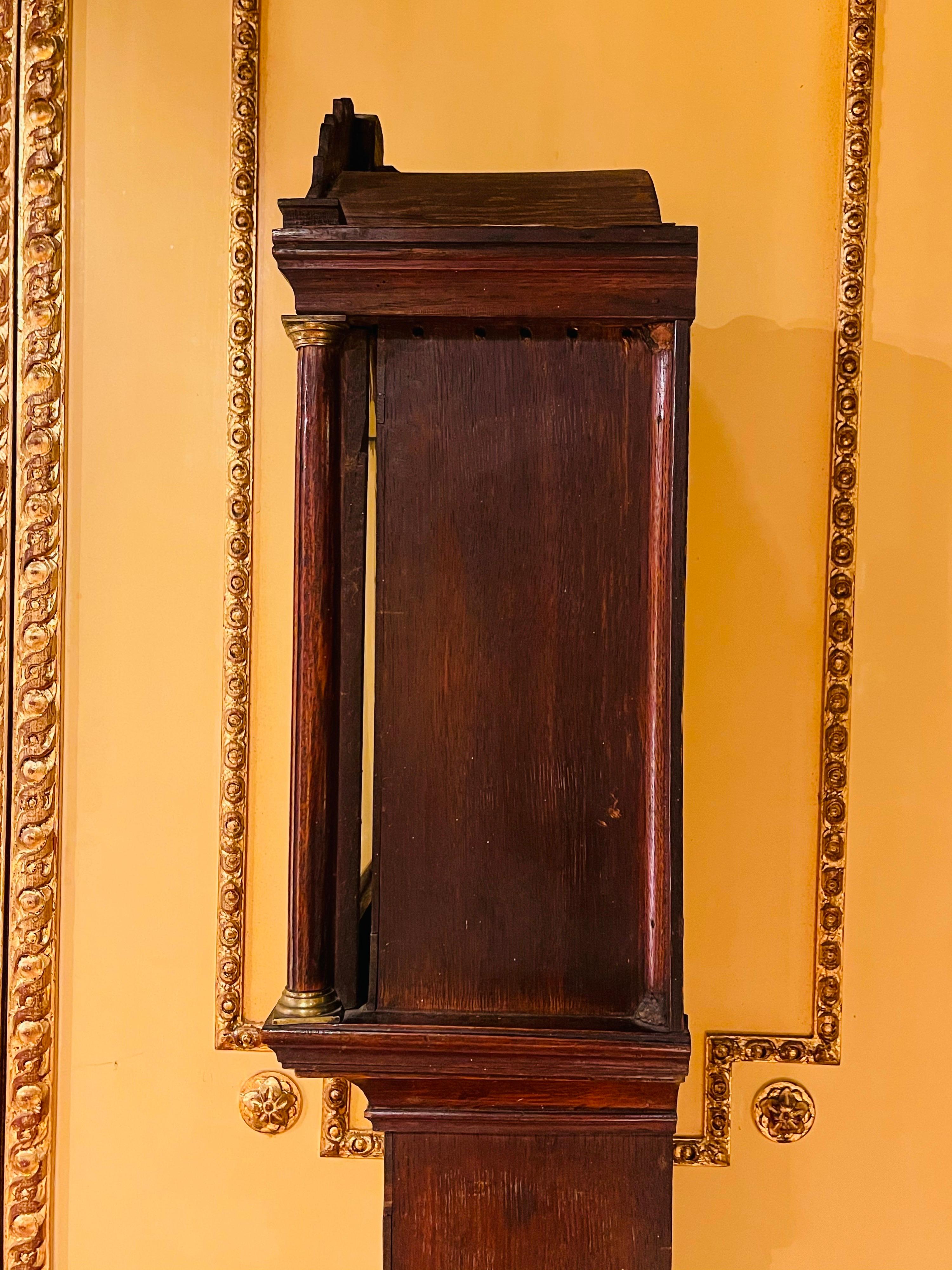 Beautiful Antique English Grandfather Clock, Oak, 19th Century For Sale 7