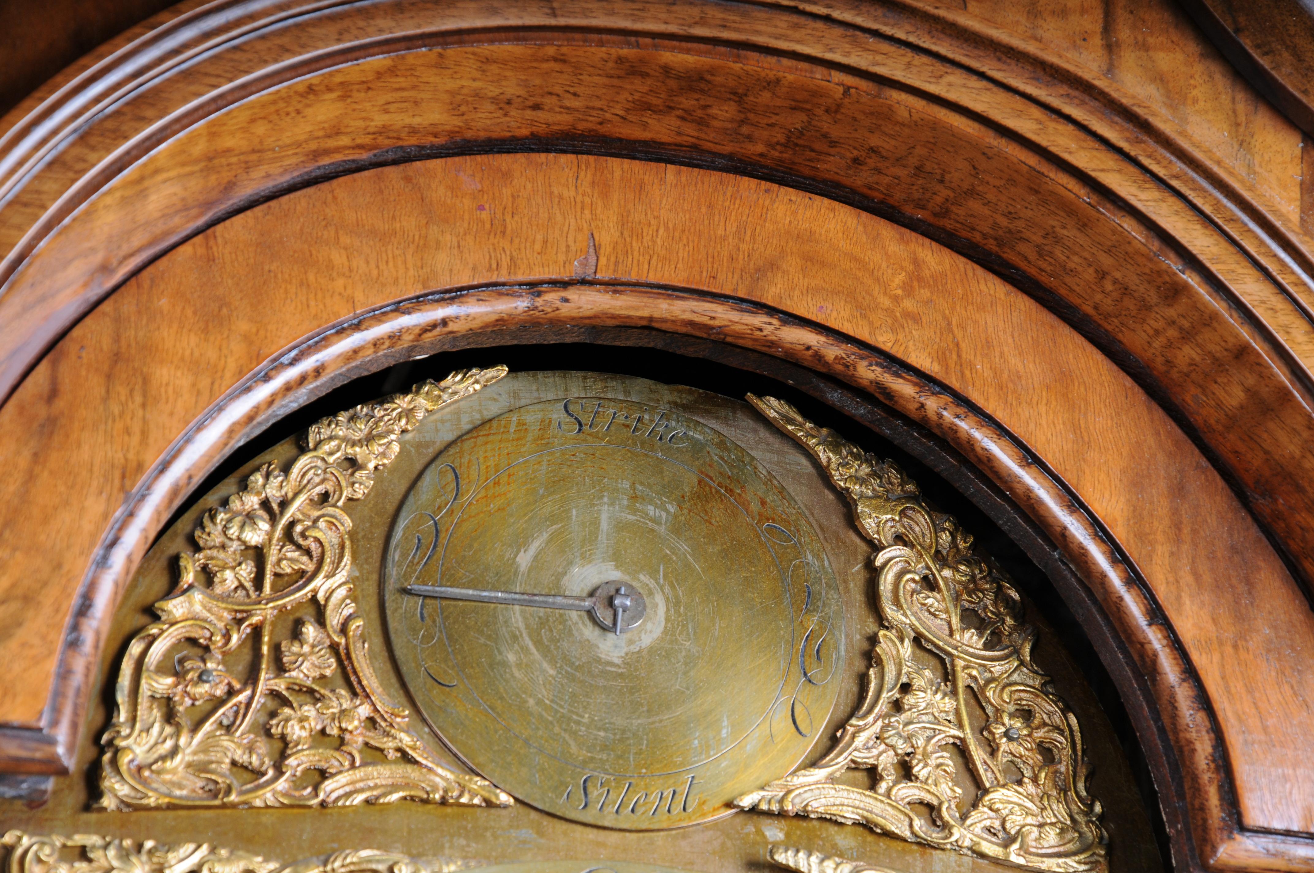 Beautiful Antique English Grandfather Clock, Oak, 19th Century For Sale 7