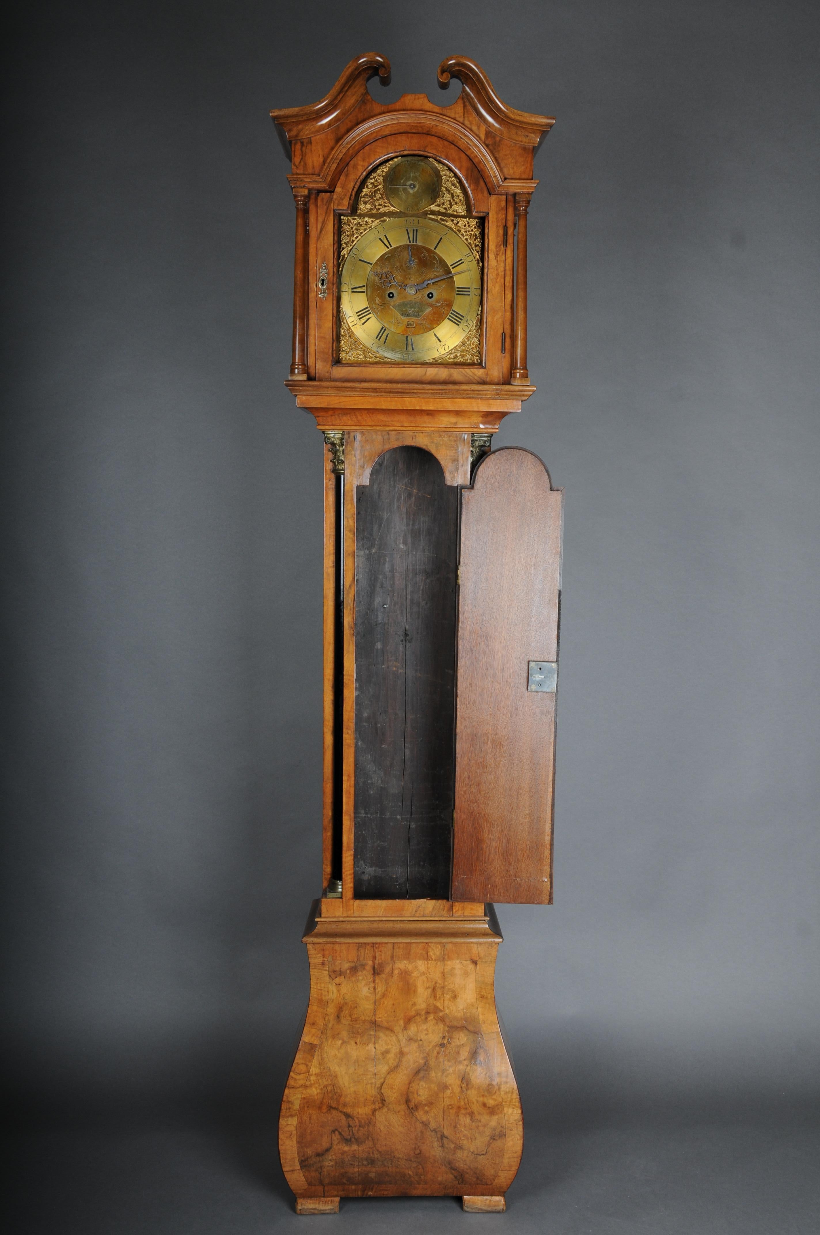 Beautiful Antique English Grandfather Clock, Oak, 19th Century For Sale 8