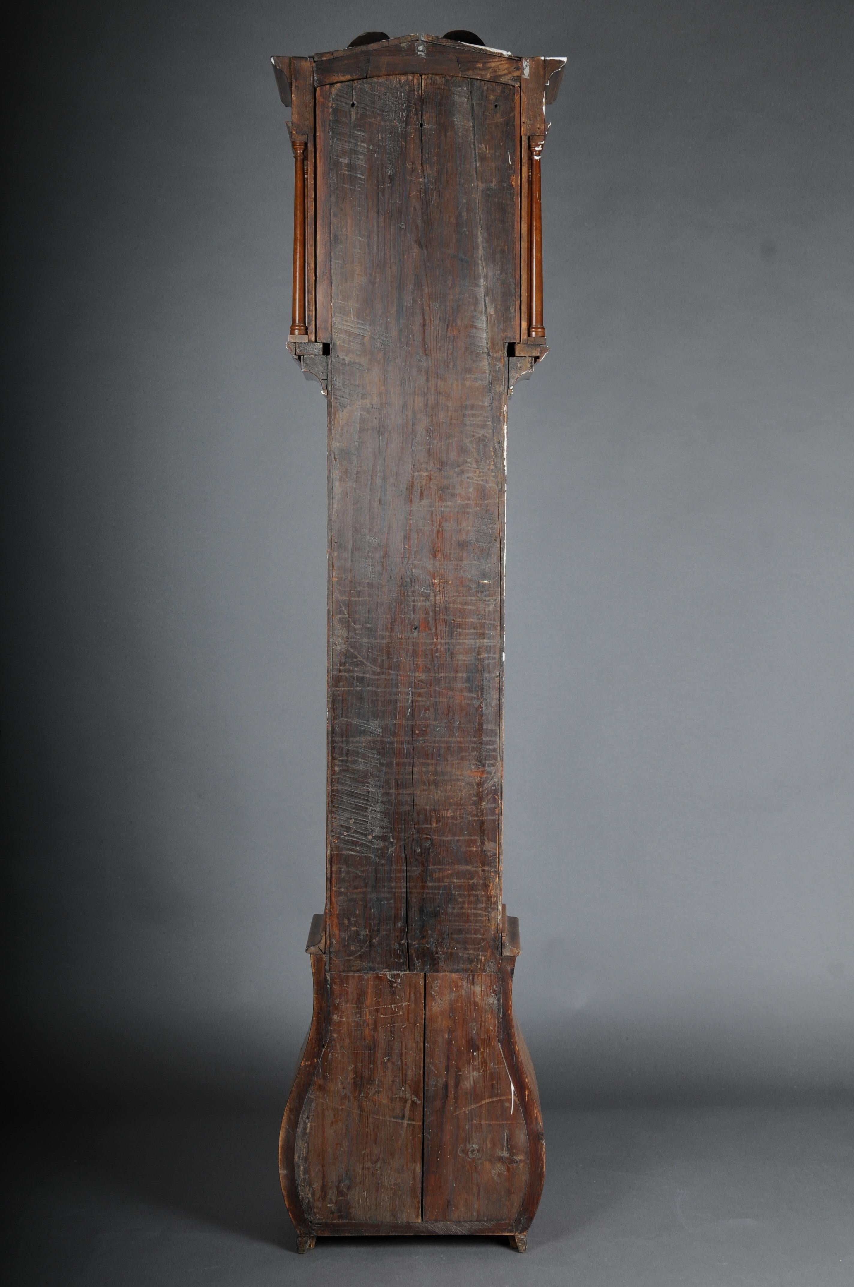Magnifique horloge de grand-père anglaise ancienne en chêne, XIXe siècle en vente 8