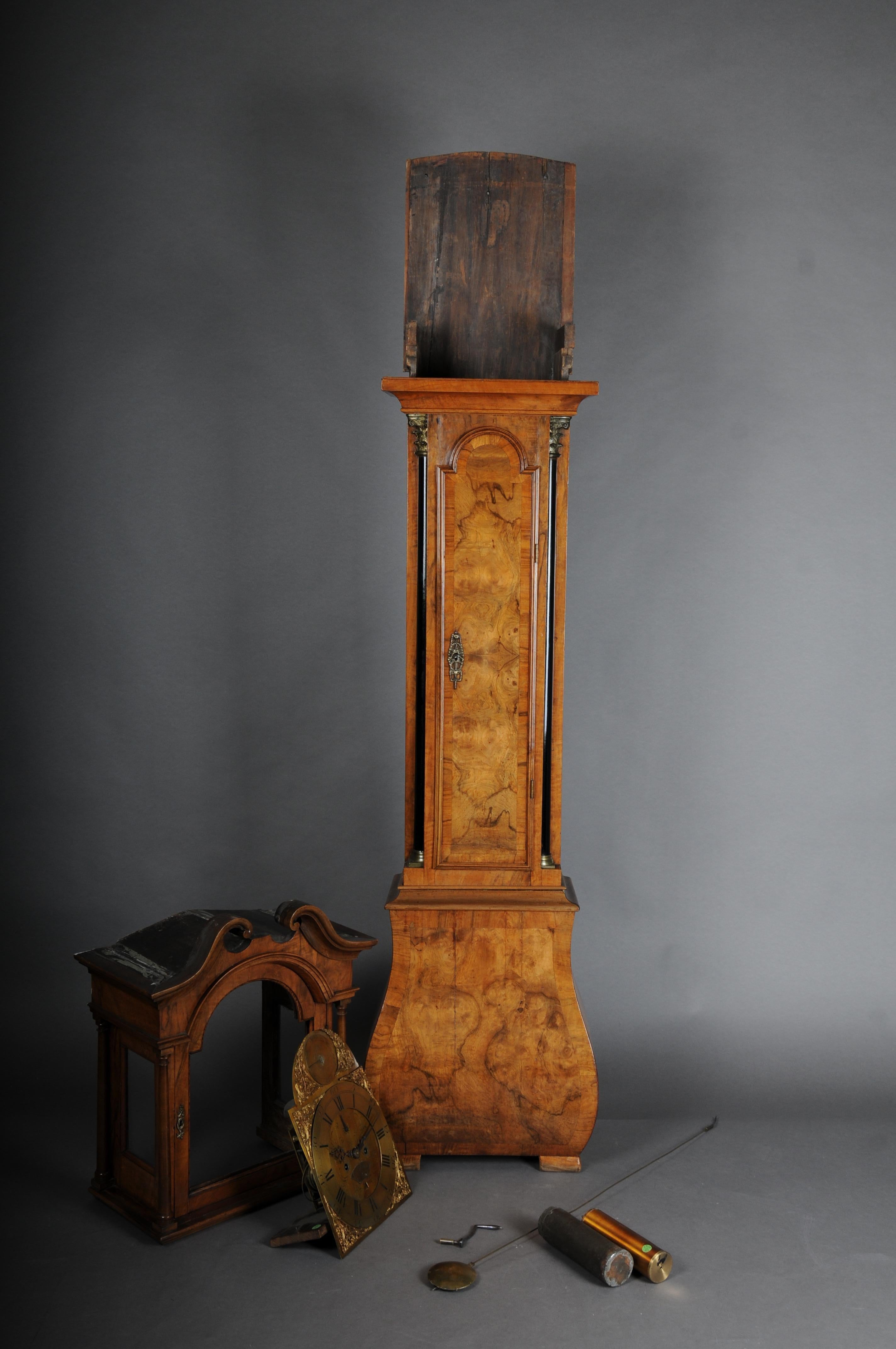 Beautiful Antique English Grandfather Clock, Oak, 19th Century For Sale 13