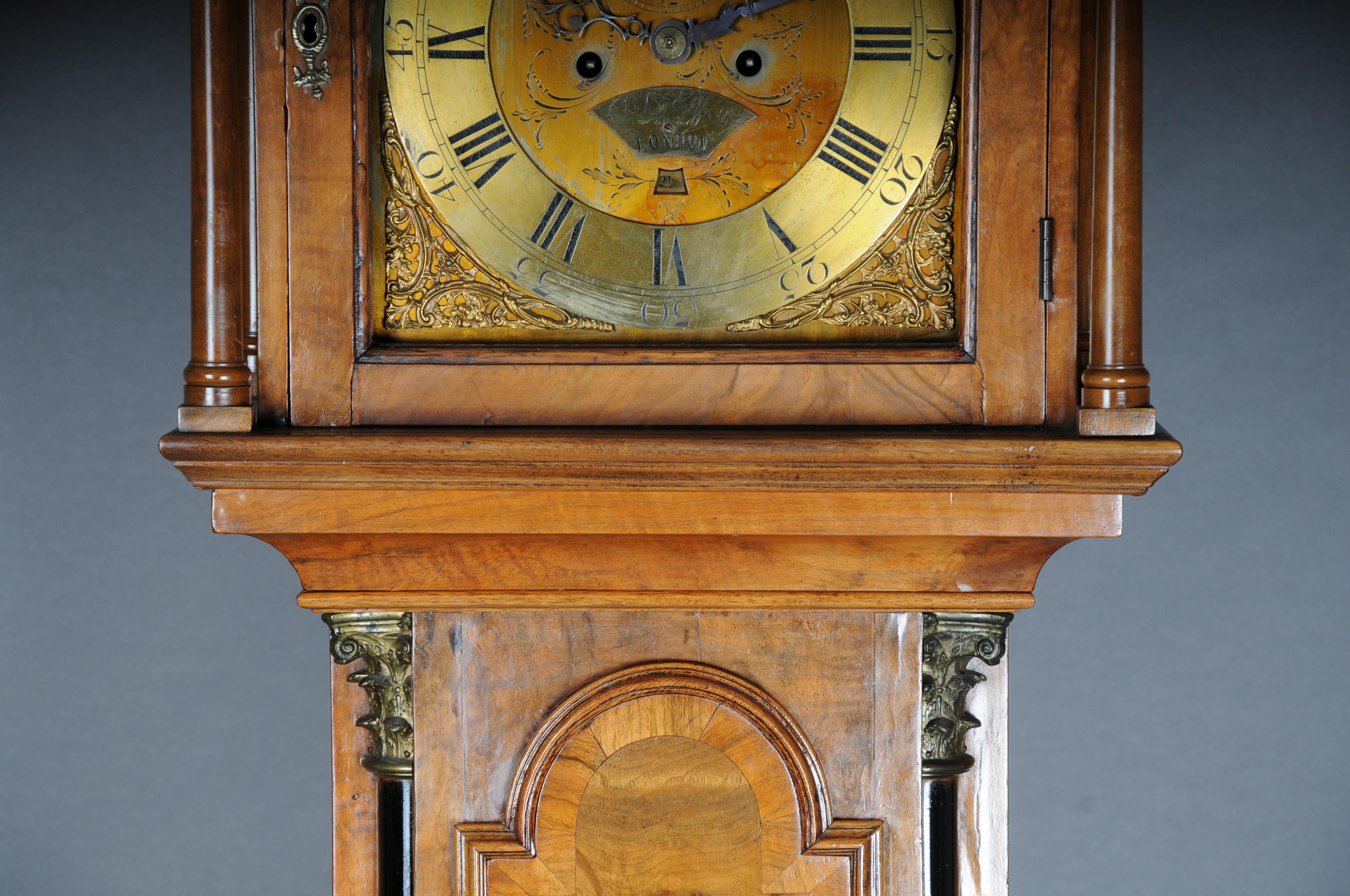 Schöne antike englische Großvater-Uhr, Eiche, 19. Jahrhundert (Eichenholz) im Angebot