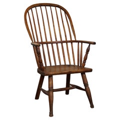 Beautiful antique English stick back Windsor chair from the early 19th century