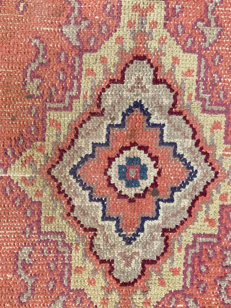 Beautiful Antique European Hand Knotted Oushak Design Rug For Sale 8