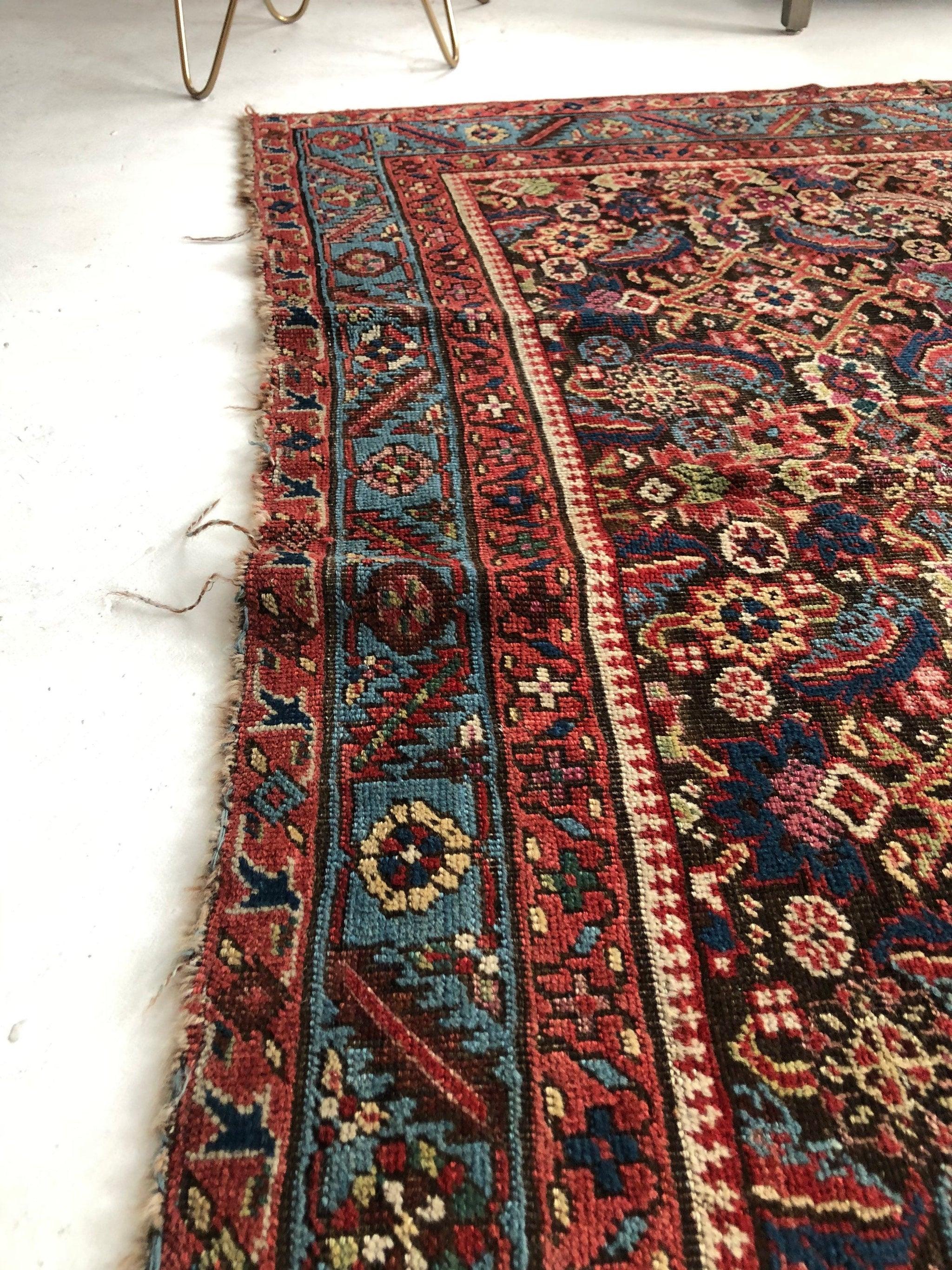 Andrei beautiful European sized ancient rug

About: The size alone is rare, let alone the unbelievable color palette; eggplant, magenta, lilac, ice blue, honey-yellow, soft rust, antique beige, lake blue/french blue, sky blue, hints of grass green