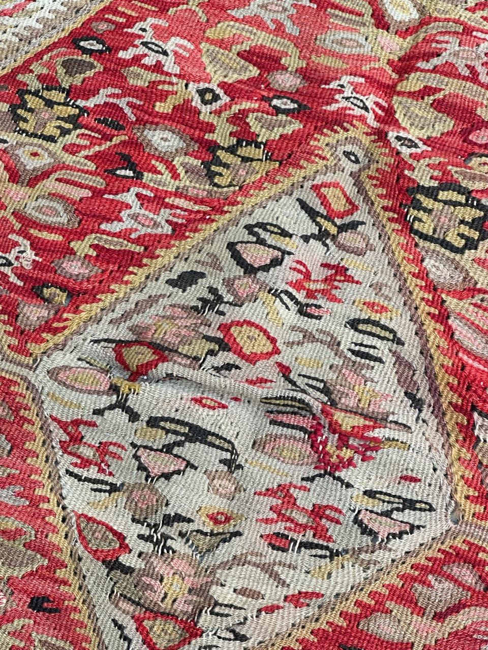 Beautiful antique fine seneh Kilim For Sale 4