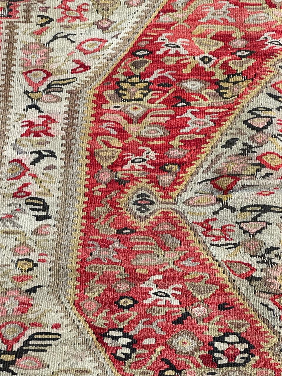 Beautiful antique fine seneh Kilim For Sale 2