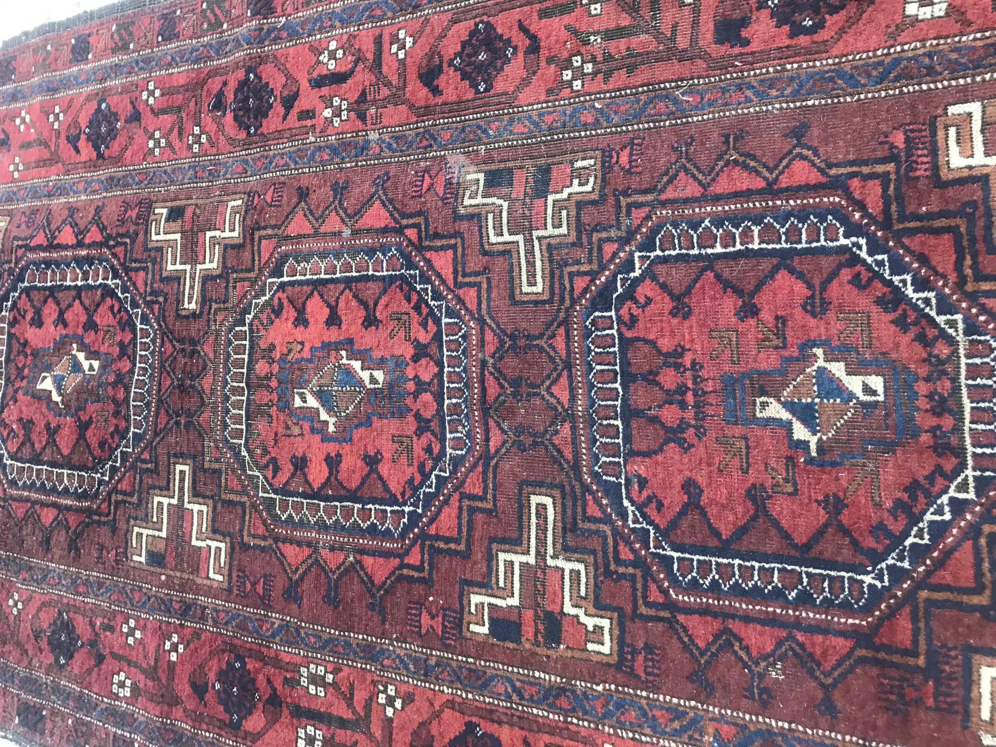 Bobyrug's Beautiful Antique Fine Turkmen Tribal Rug (tapis tribal turkmène) en vente 3