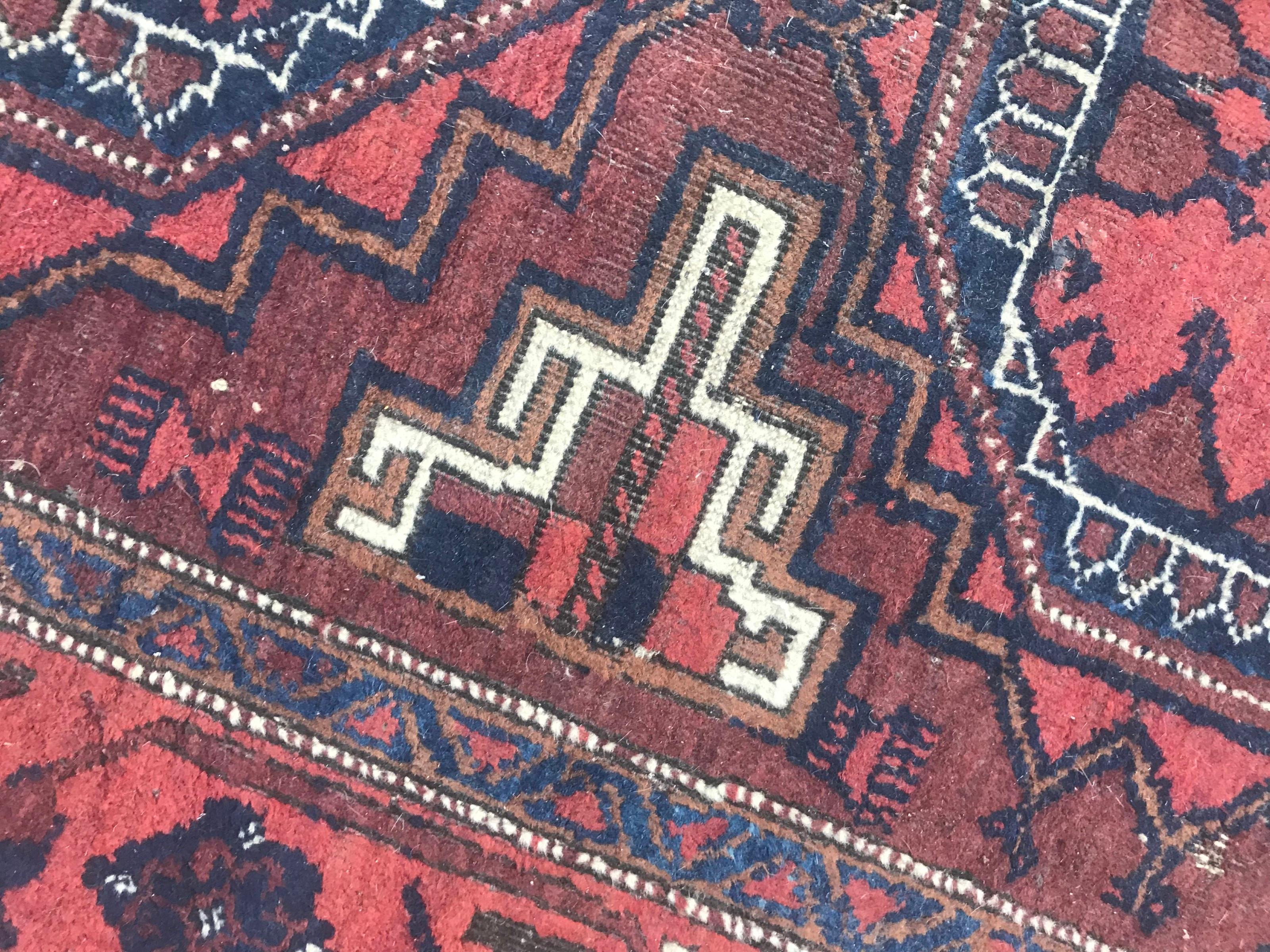 Bobyrug’s Beautiful Antique Fine Turkmen Tribal Rug For Sale 5