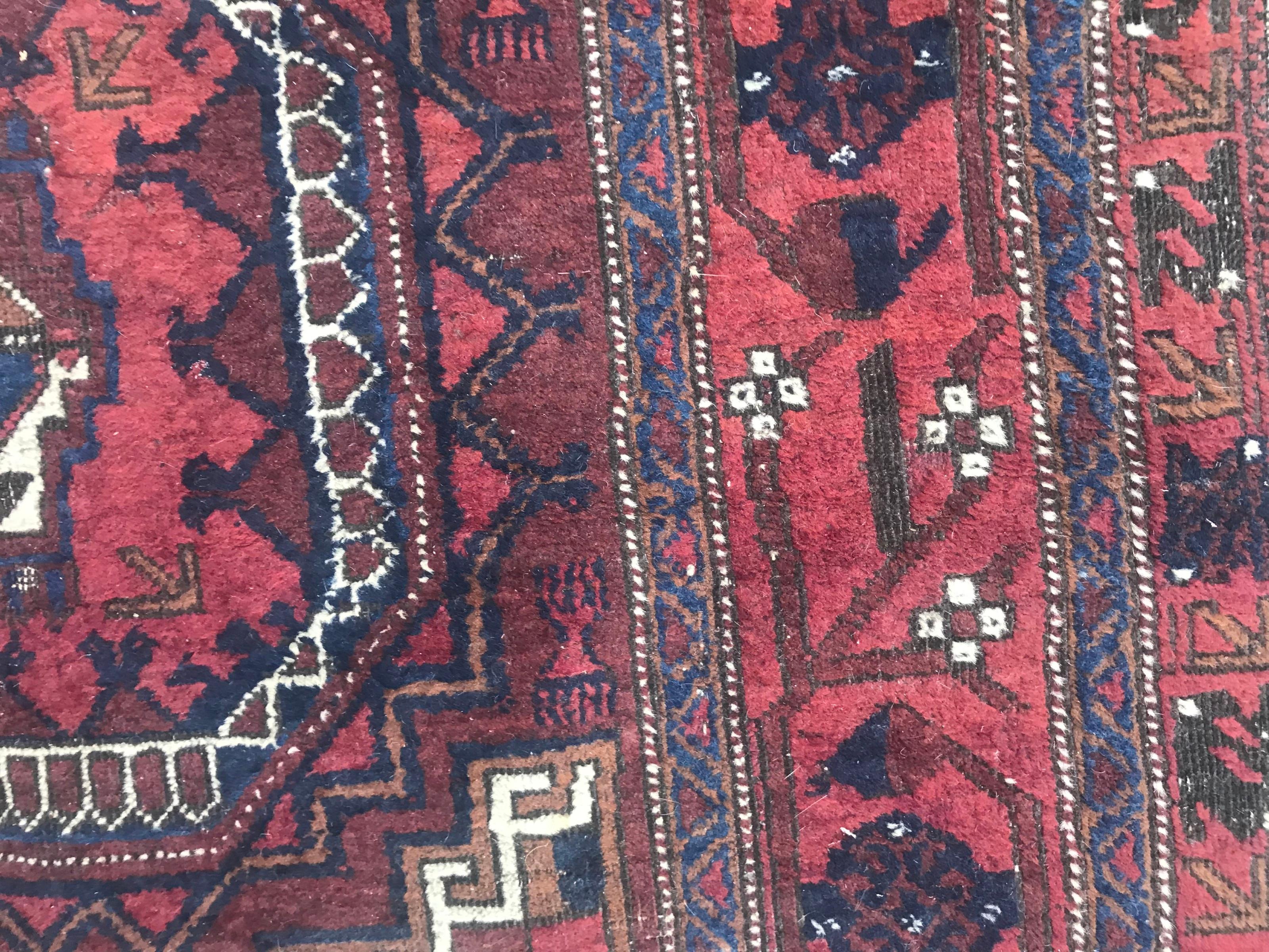 Bobyrug’s Beautiful Antique Fine Turkmen Tribal Rug For Sale 7