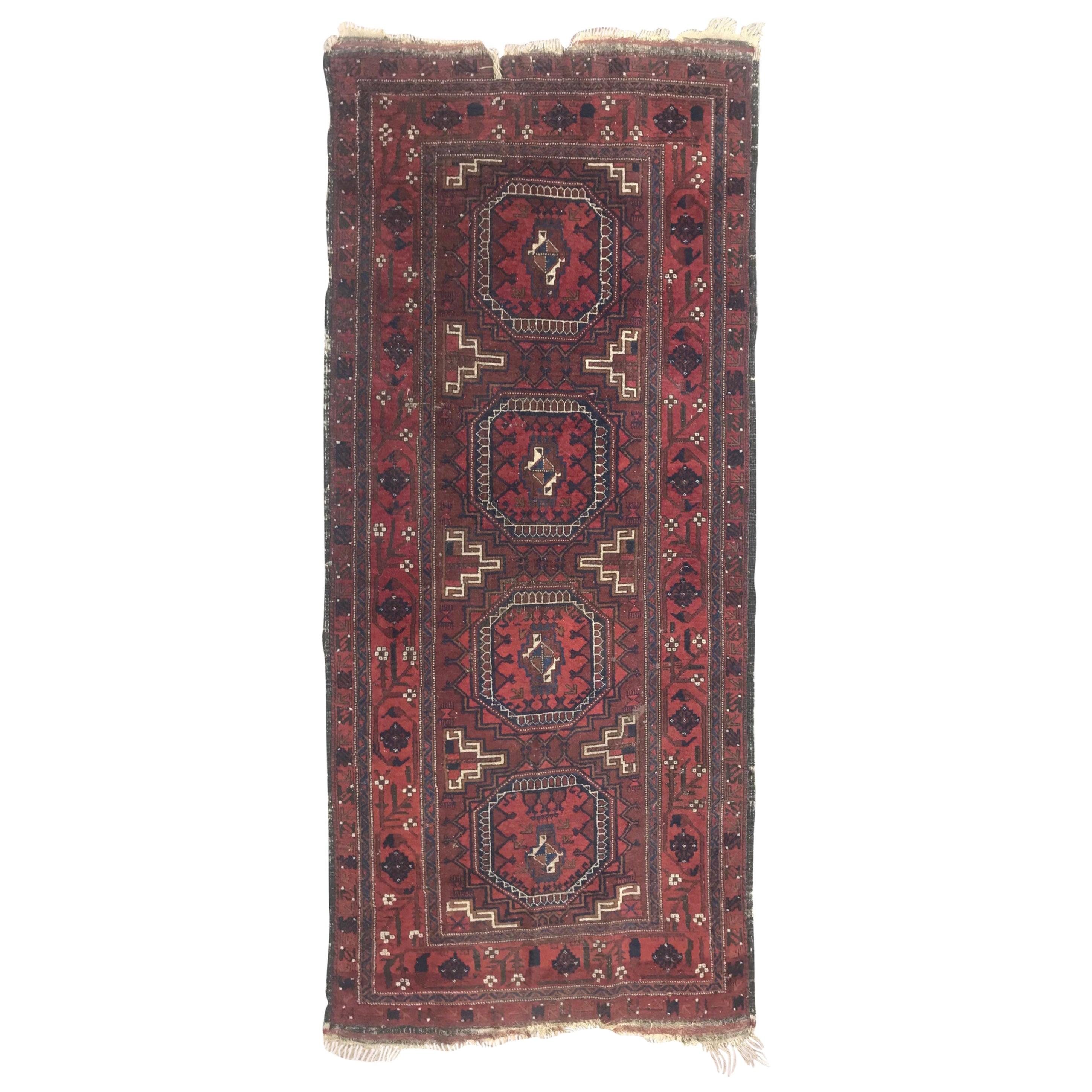 Bobyrug’s Beautiful Antique Fine Turkmen Tribal Rug For Sale