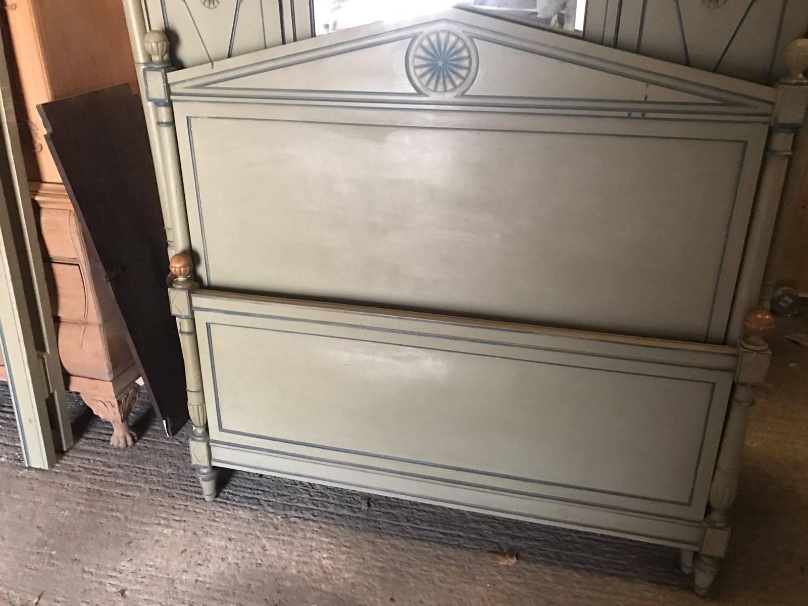  Original Napoleon french armoire with matching double bed. This came from Bordeaux in the south of France.

Splits down in to sections for ease of transportation. All complete, internally there is a few shelves and hanging space. Mirror on the