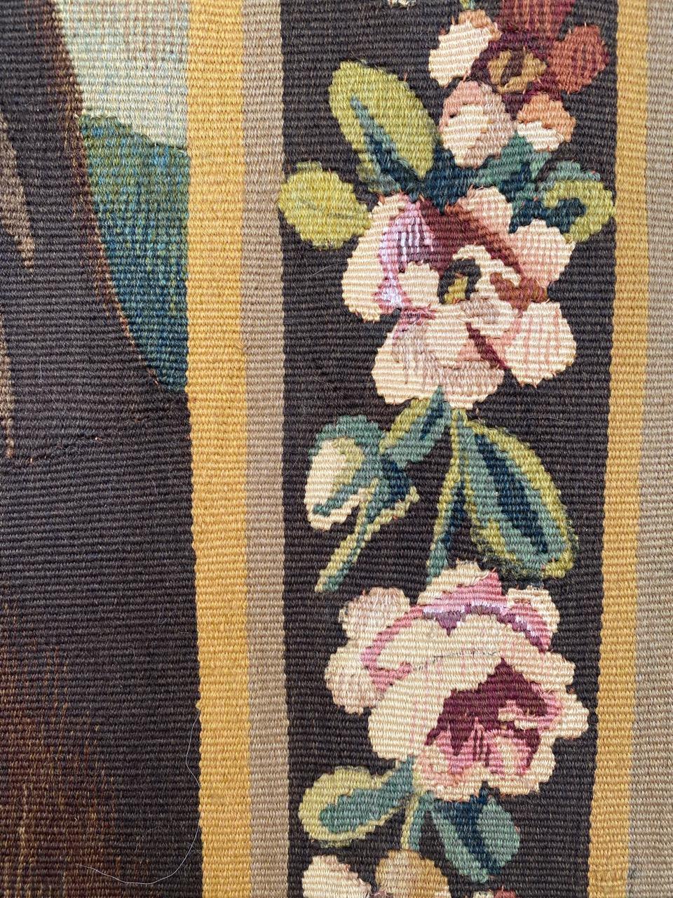 Bobyrug's Beautiful Antique French Aubusson Tapestry (Tapisserie d'Aubusson française ancienne) en vente 2