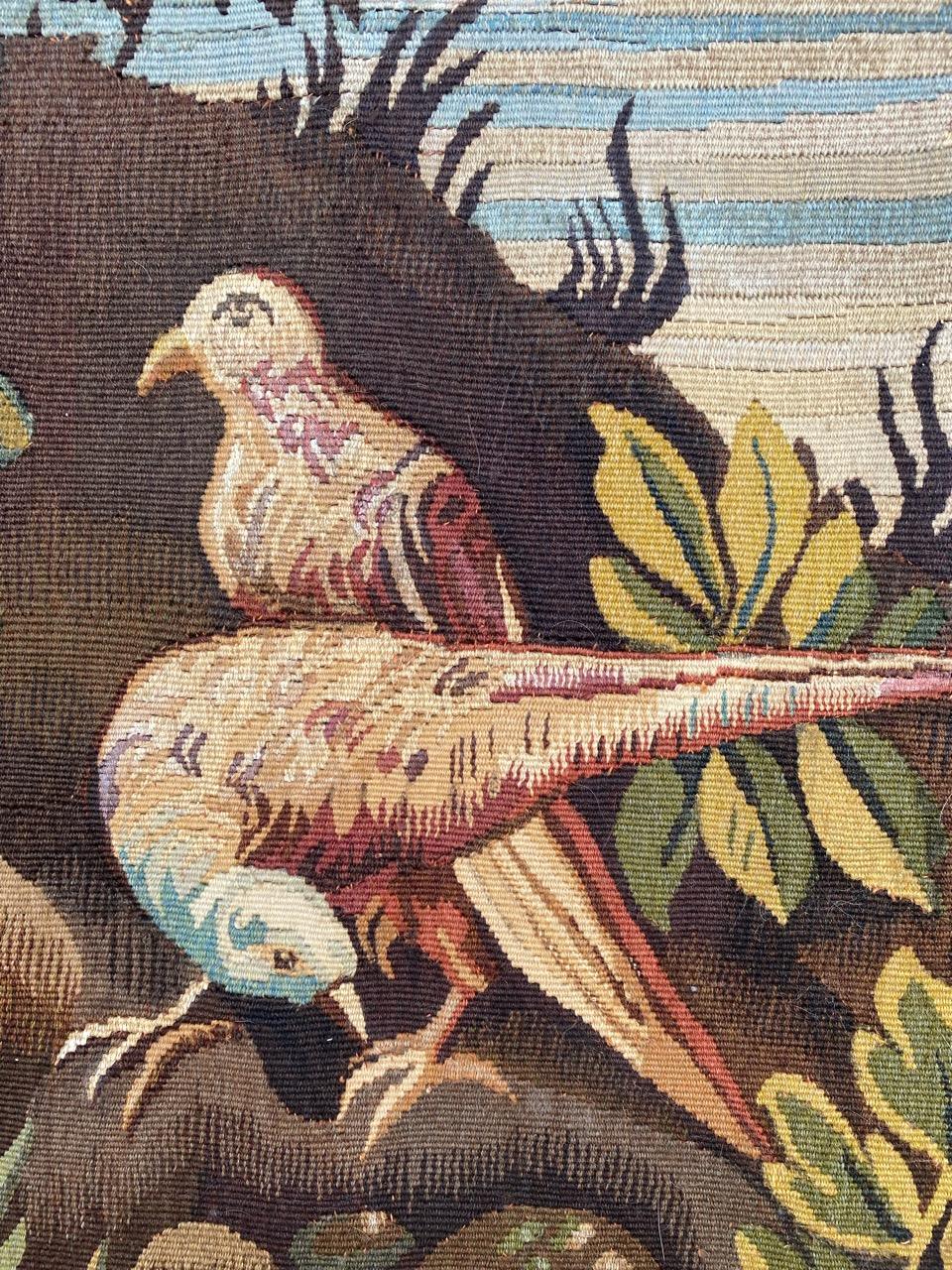 Bobyrug's Beautiful Antique French Aubusson Tapestry (Tapisserie d'Aubusson française ancienne) en vente 6