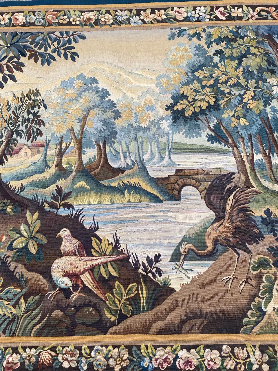 Bobyrug's Beautiful Antique French Aubusson Tapestry (Tapisserie d'Aubusson française ancienne) en vente 7