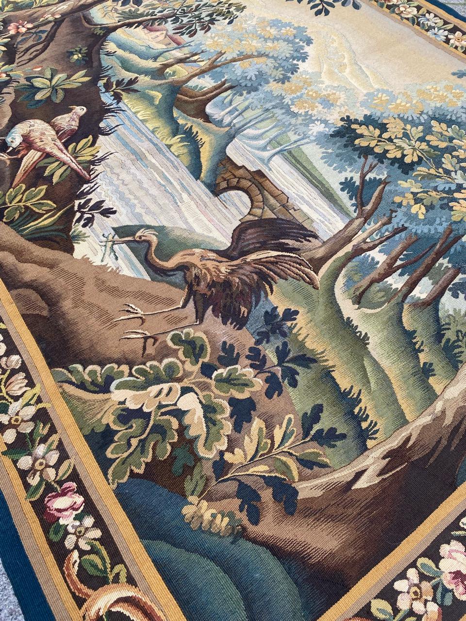 Bobyrug's Beautiful Antique French Aubusson Tapestry (Tapisserie d'Aubusson française ancienne) en vente 8