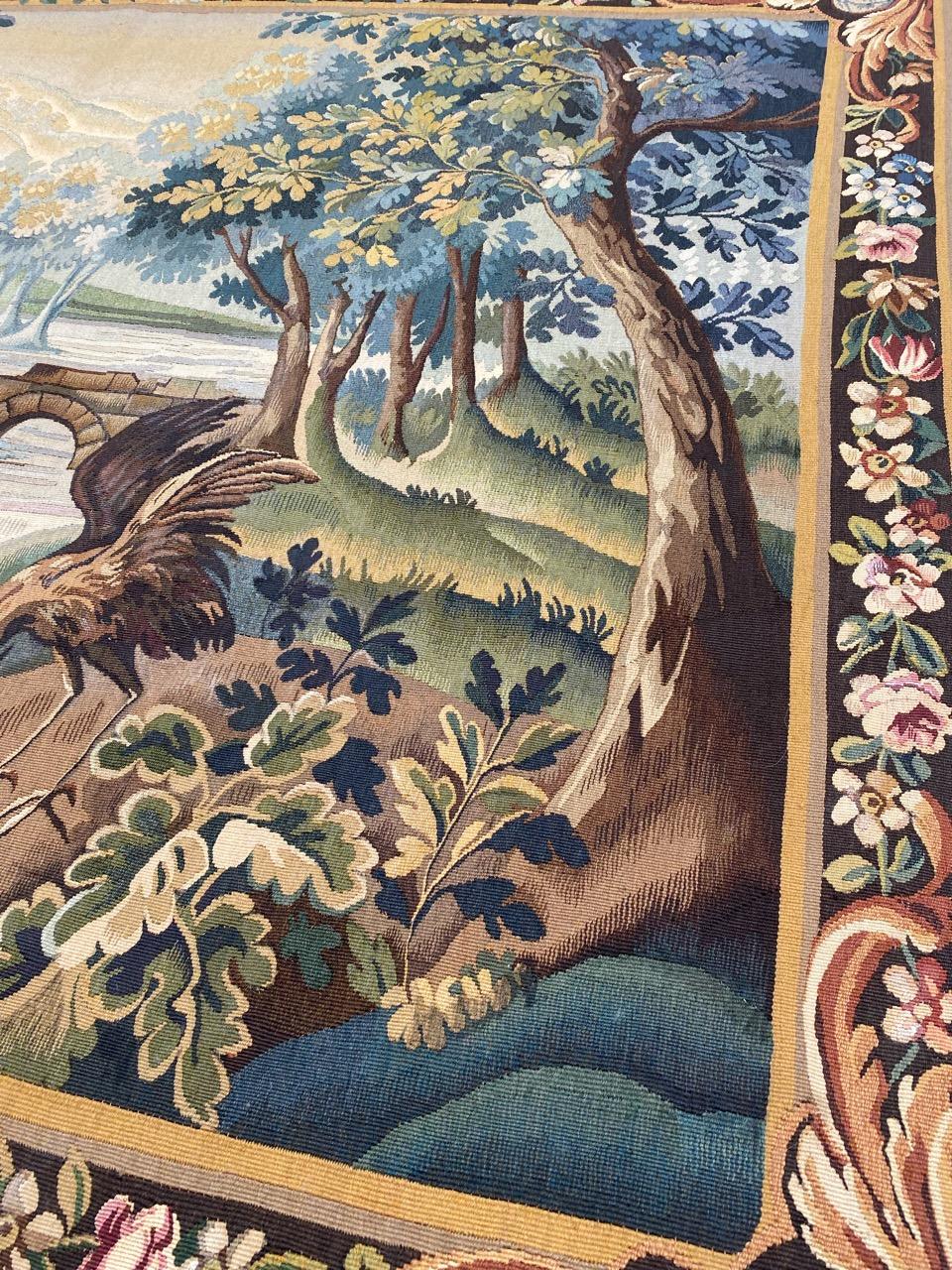 Bellissimo arazzo Antique French Aubusson di Bobyrug in vendita 10