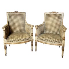 Beautiful Antique French Bergeres