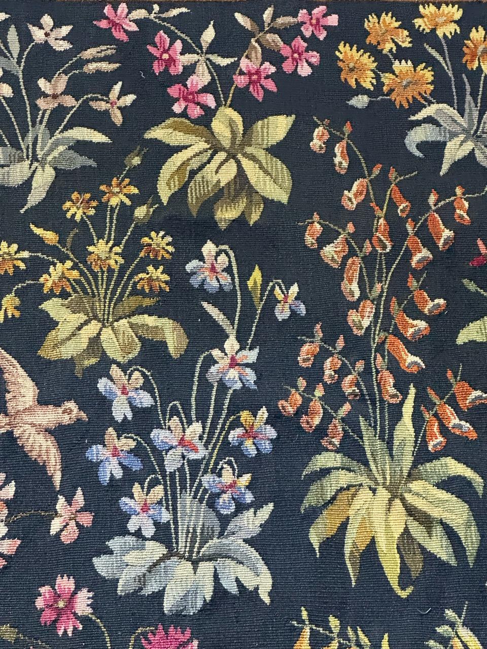 Schöner antiker französischer handgewebter Aubusson-Wandteppich 