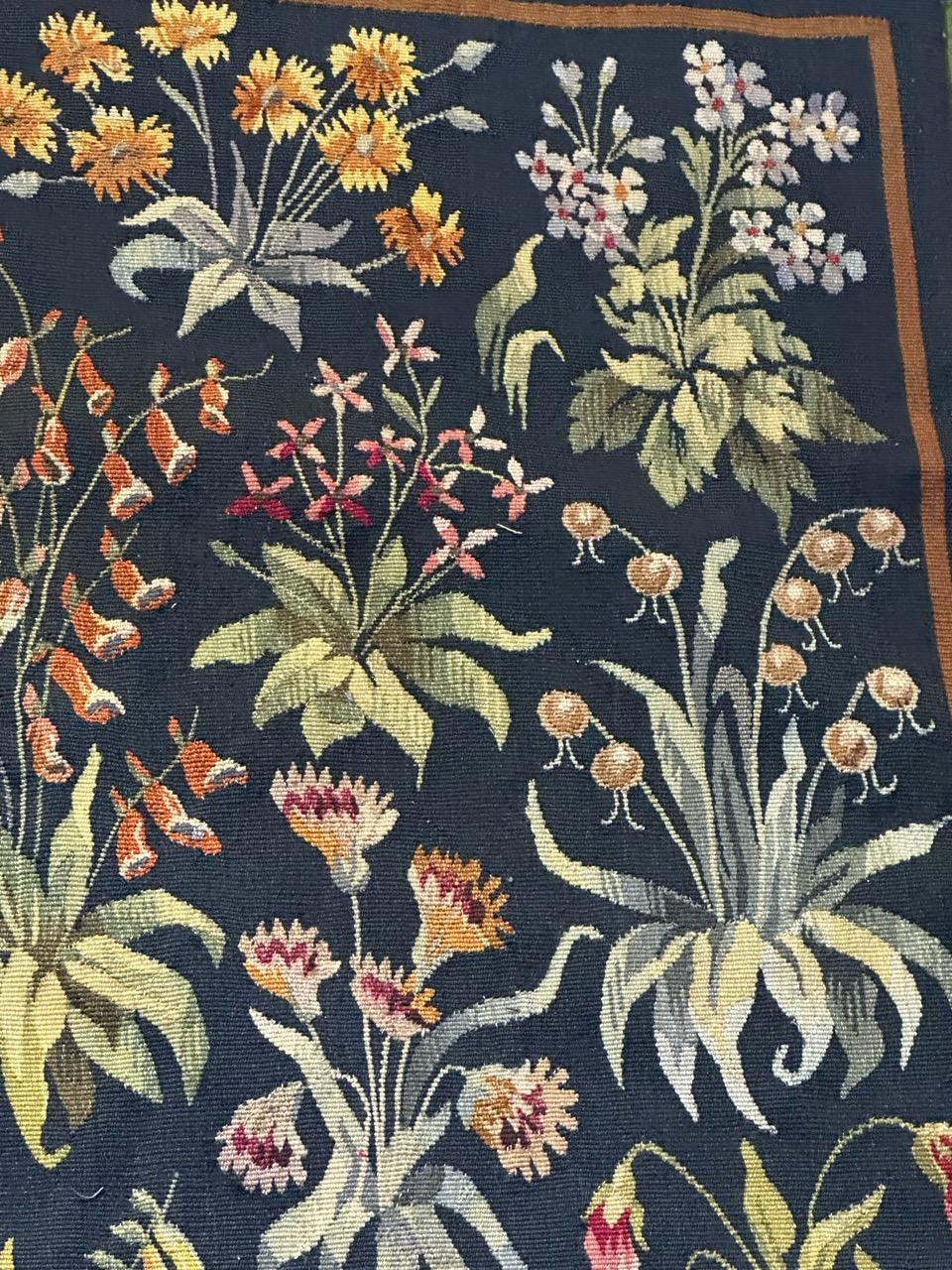 Schöner antiker französischer handgewebter Aubusson-Wandteppich 