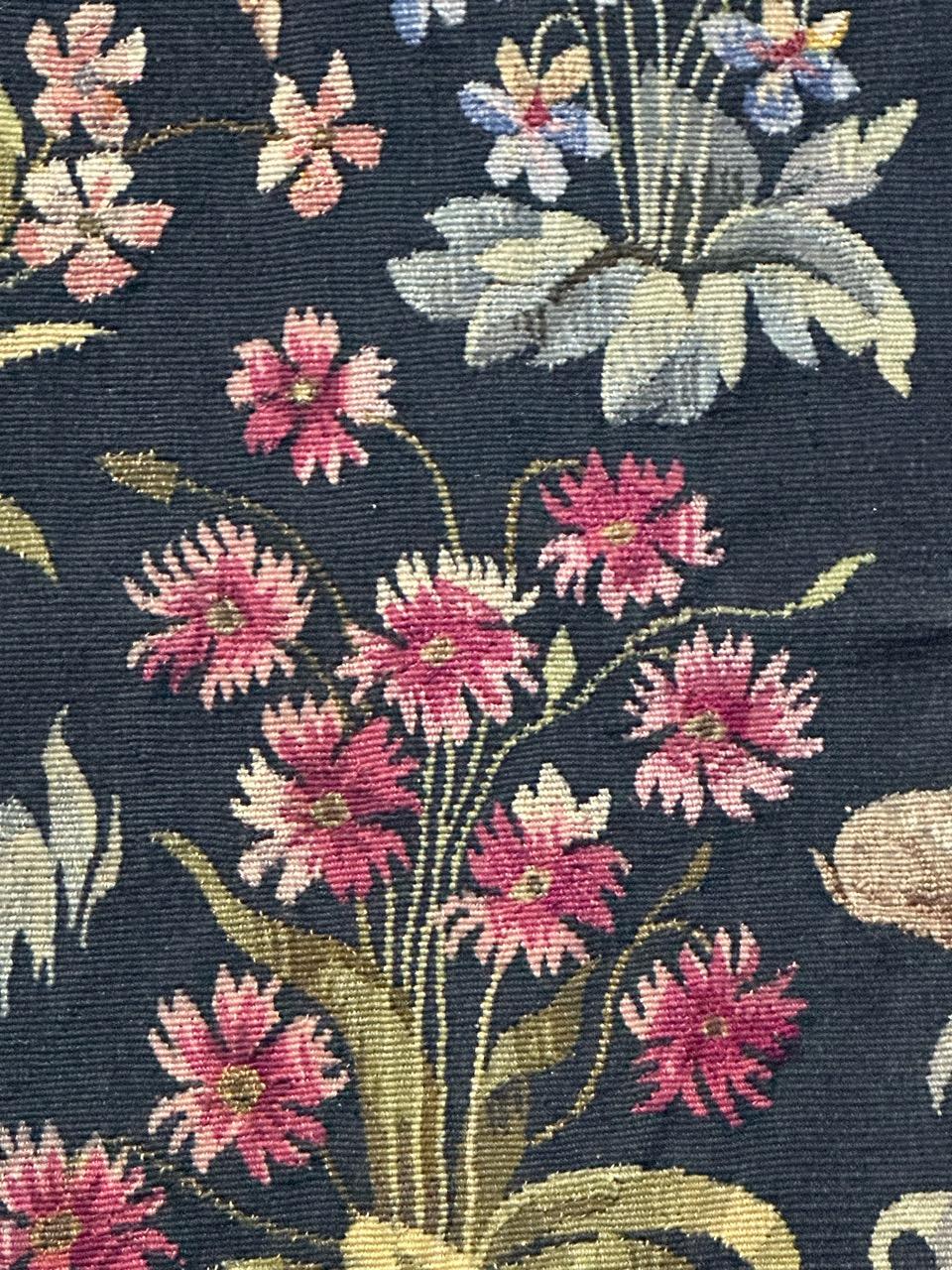 Schöner antiker französischer handgewebter Aubusson-Wandteppich 