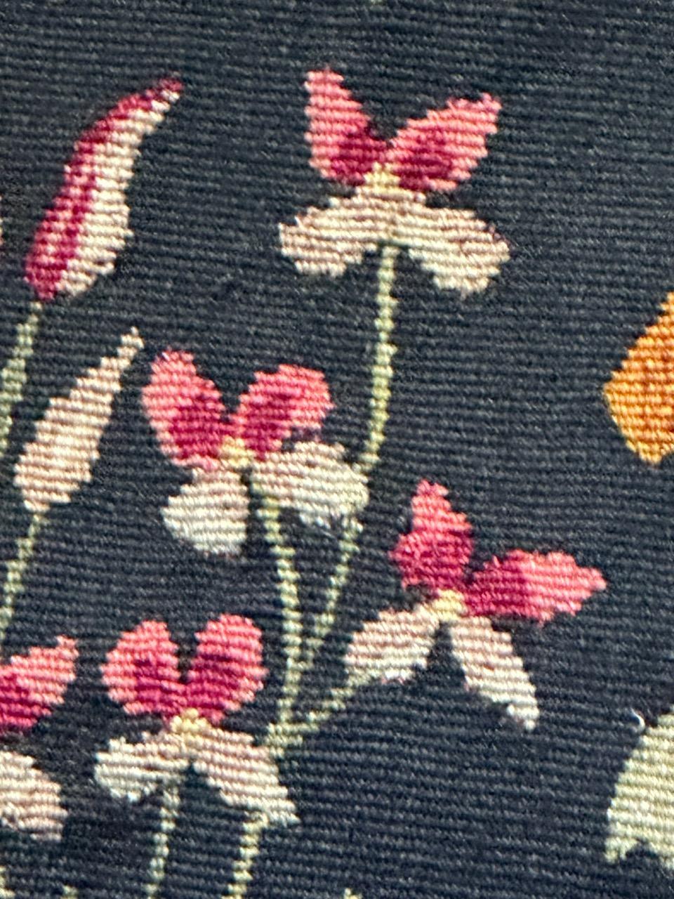 Schöner antiker französischer handgewebter Aubusson-Wandteppich 