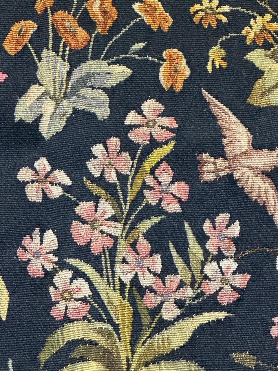 Schöner antiker französischer handgewebter Aubusson-Wandteppich 