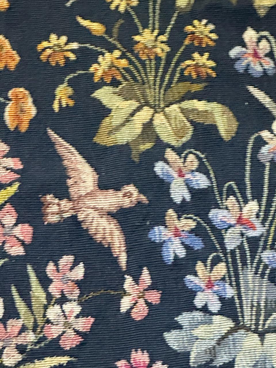 Schöner antiker französischer handgewebter Aubusson-Wandteppich 