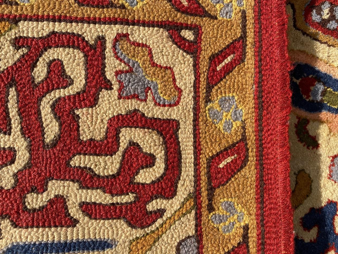 Bobyrugs schöner antiker französischer Janus-Teppich im Angebot 4