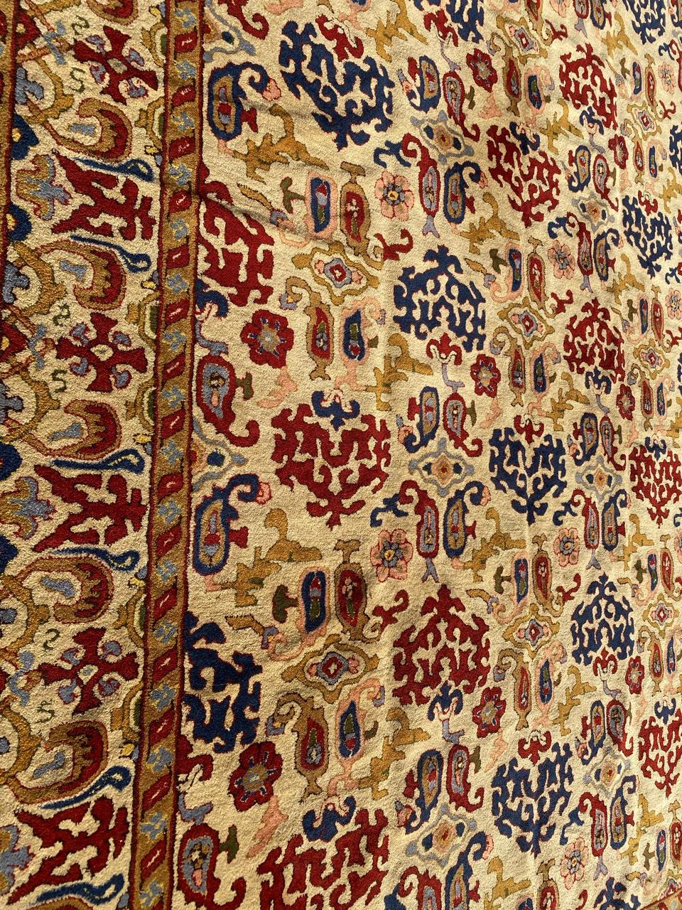 Bobyrugs schöner antiker französischer Janus-Teppich (Wolle) im Angebot