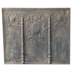 Beautiful Antique French Neoclassical Fireback / Backsplash, 18th - 19th Century Beautiful Antique French Neoclassical Fireback / Backsplash, 18th - 19th Century