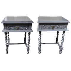 Beautiful Antique French Pair of Bedside Tables Drawers Beautiful Antique French Pair of Bedside Tables Drawers