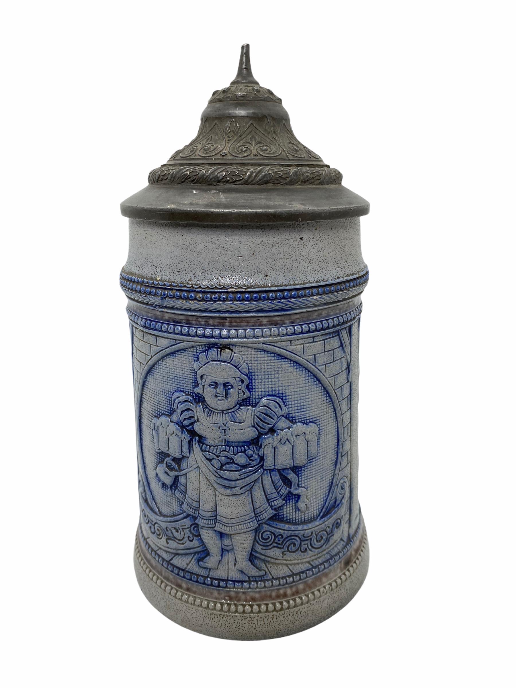 salt glaze beer stein