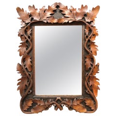 Beautiful Antique Hand Carved Mirror from the Late 1800s