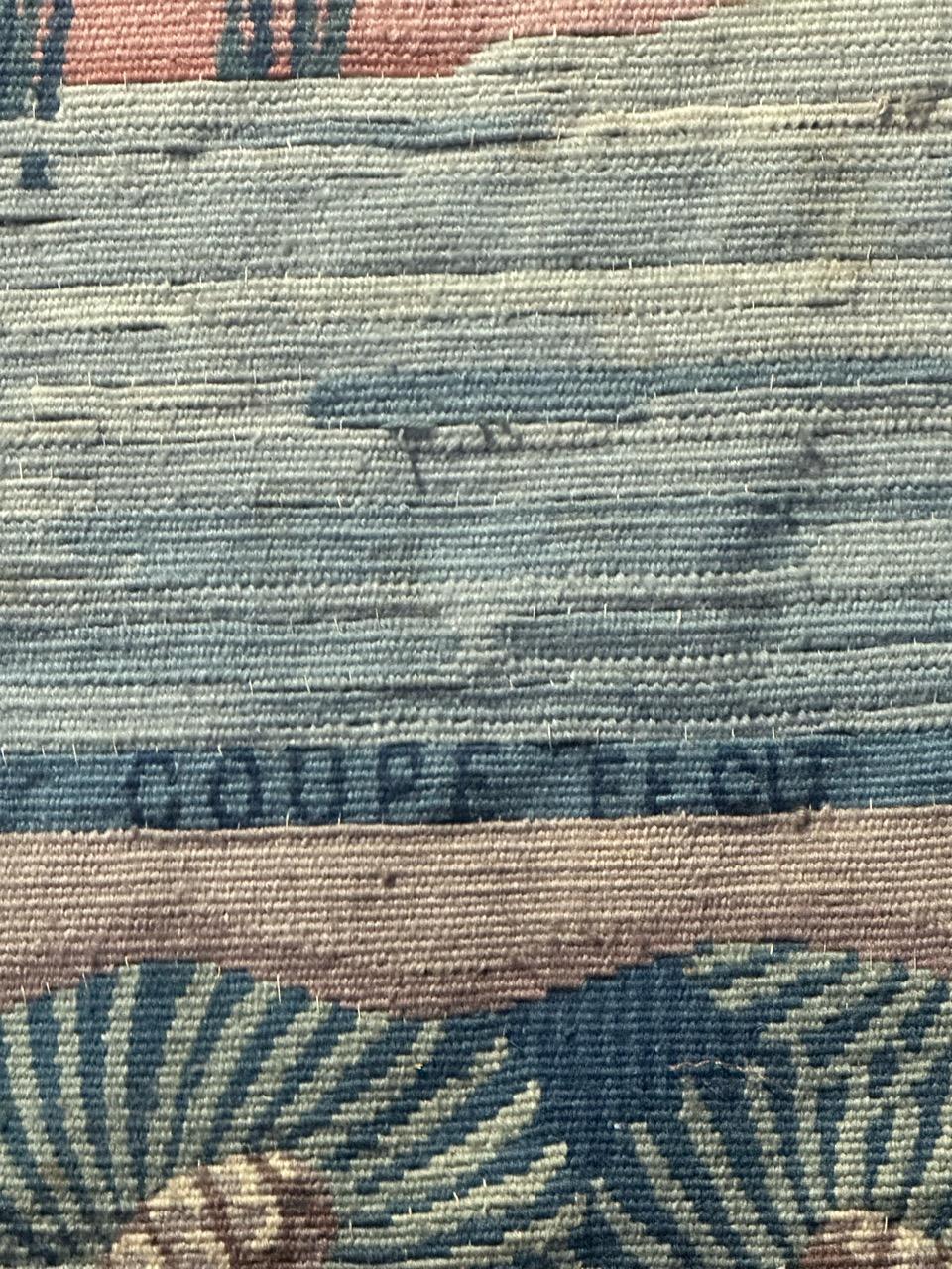 Beautiful antique handwoven Aubusson or Flanders tapestry For Sale 6