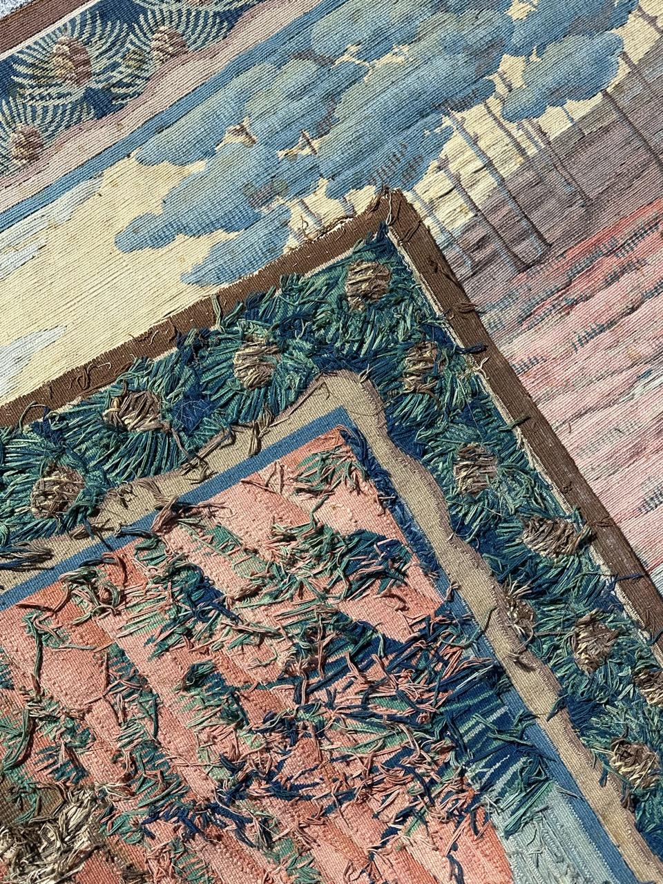 Beautiful antique handwoven Aubusson or Flanders tapestry For Sale 13