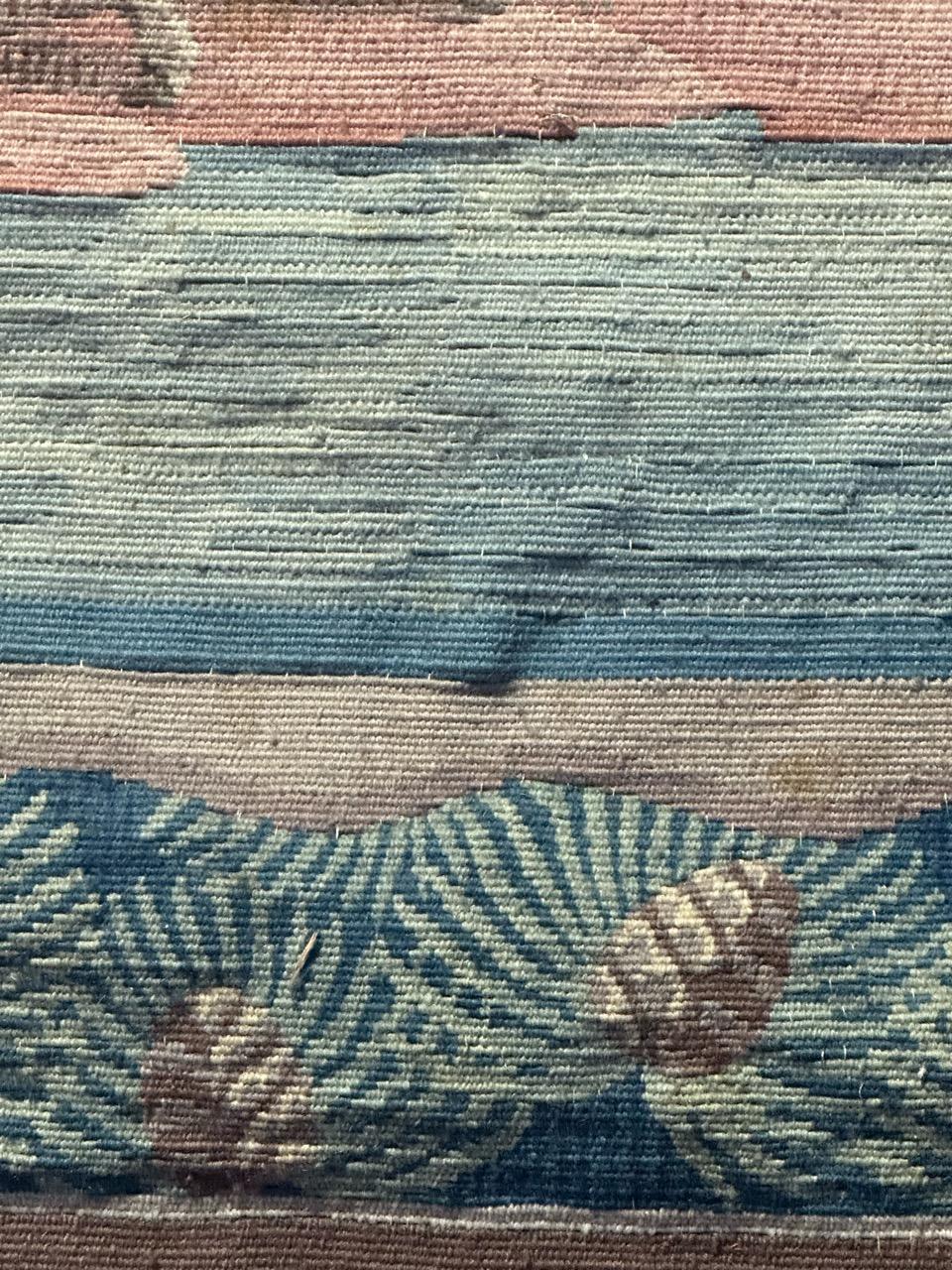 Beautiful antique handwoven Aubusson or Flanders tapestry For Sale 2