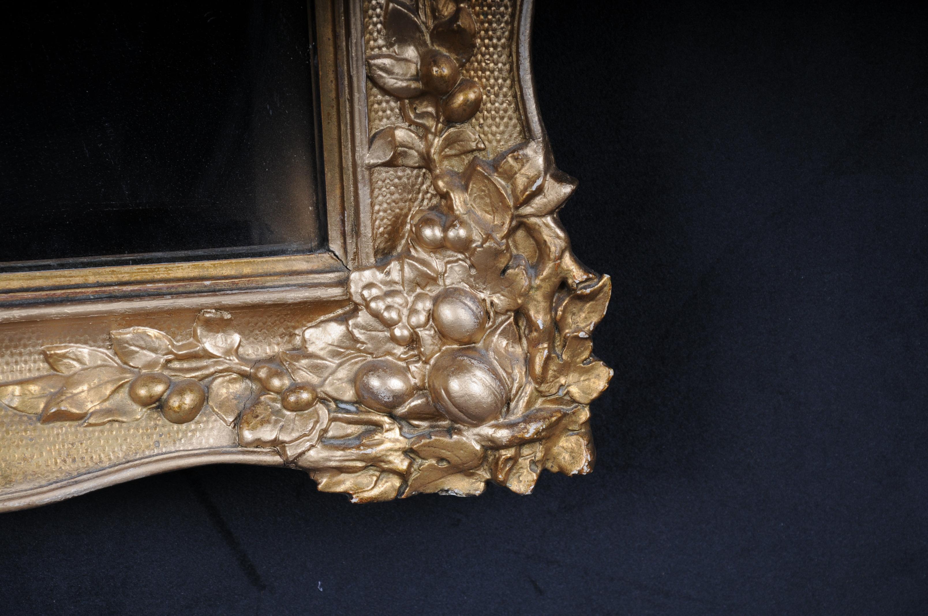 Beautiful Antique Historicism Mirror, Around 1870, Gilded For Sale 2