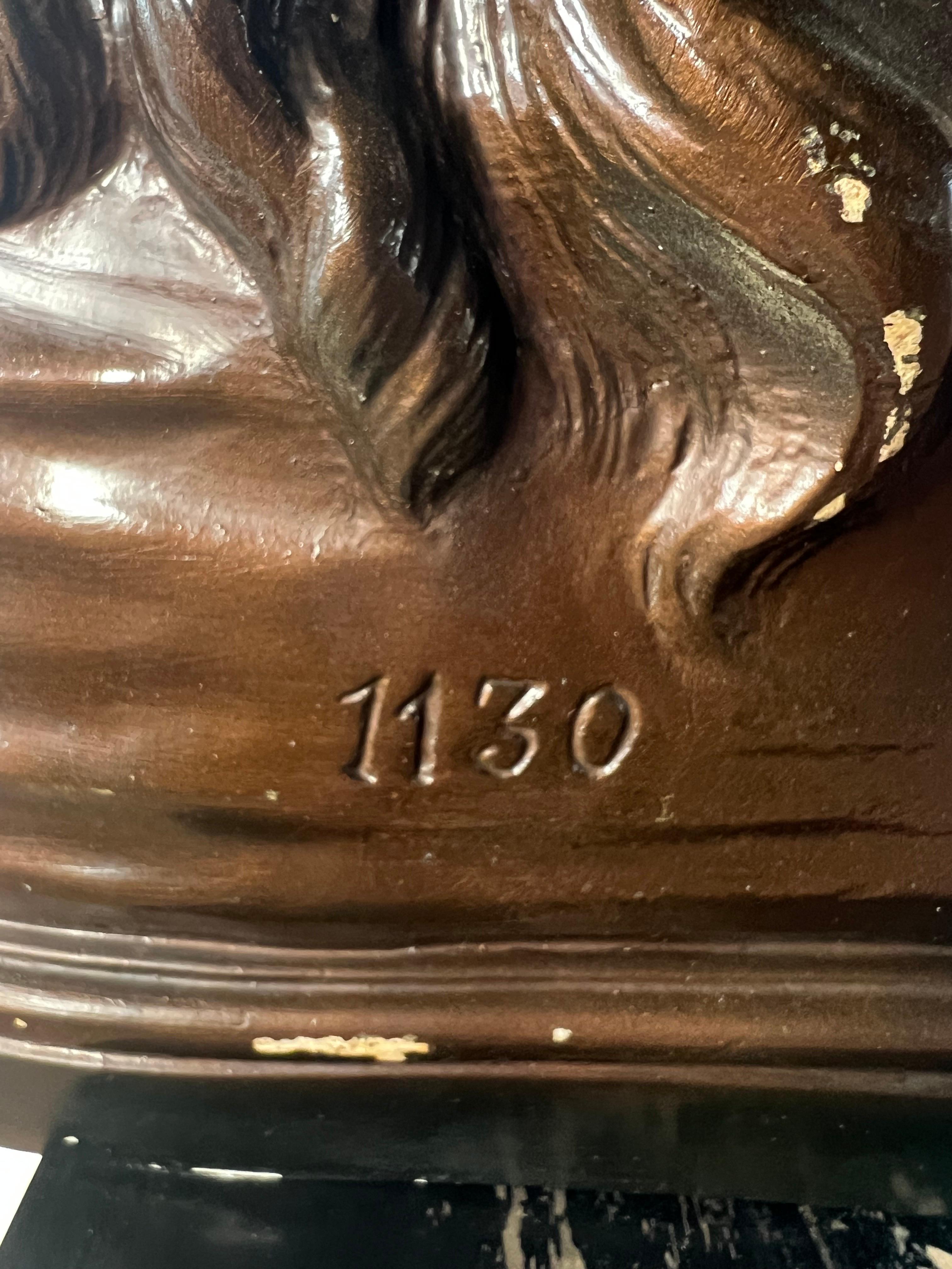 Beautiful antique Jezus bust, Jean Carli, Belgium ca. 1900 4