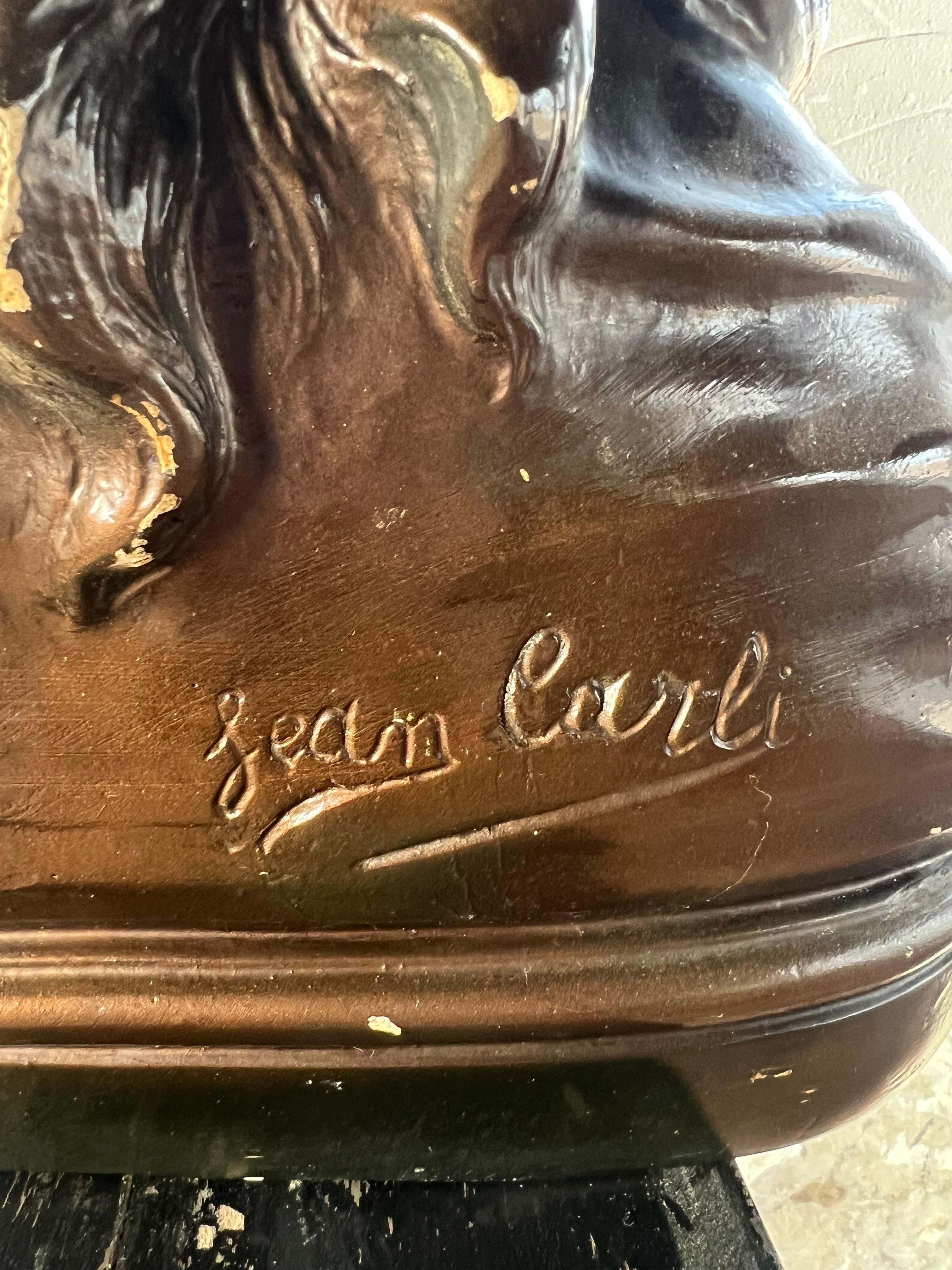 Beautiful antique Jezus bust, Jean Carli, Belgium ca. 1900 1
