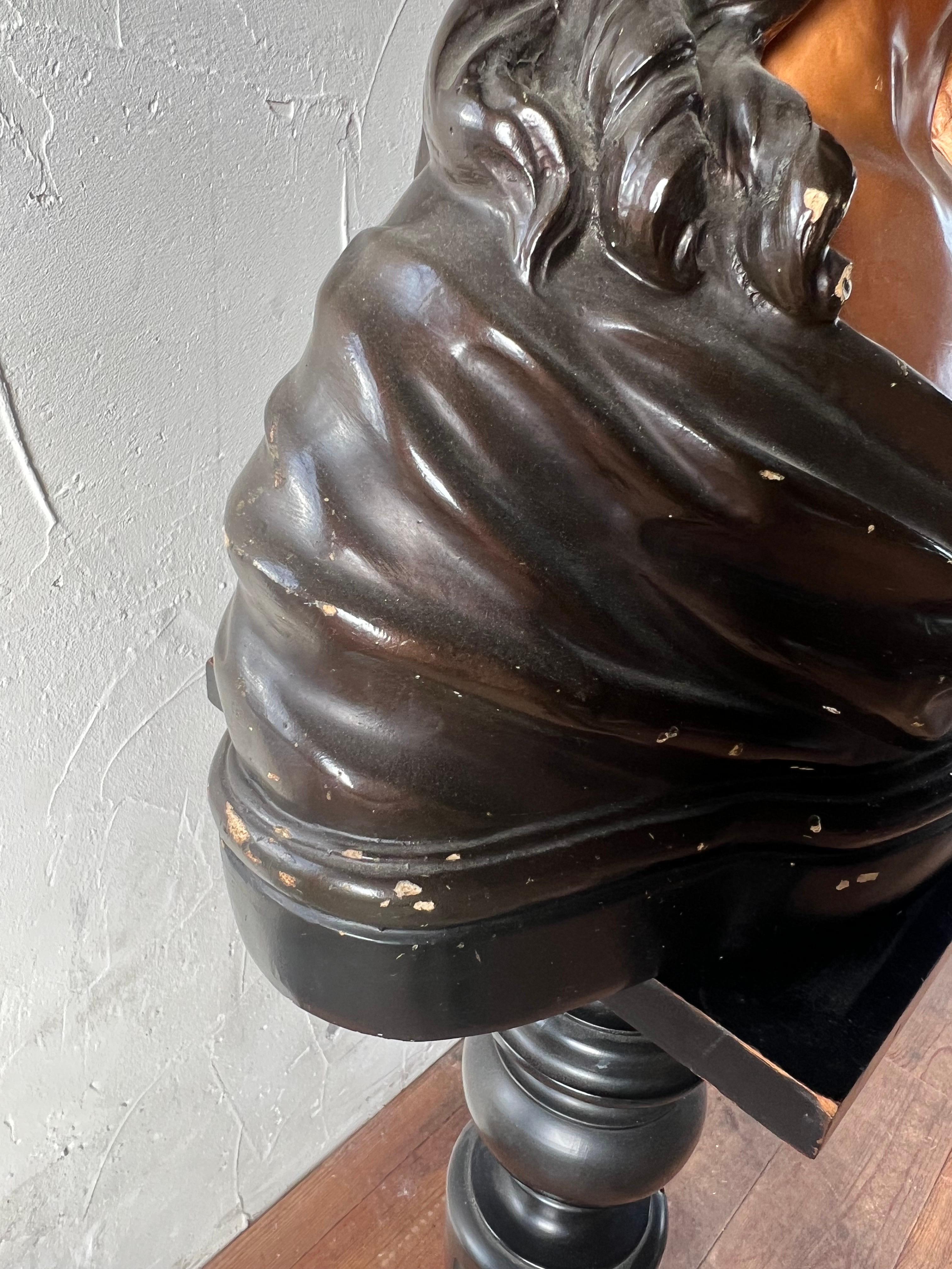 Beautiful antique Jezus bust, Jean Carli, Belgium ca. 1900 3
