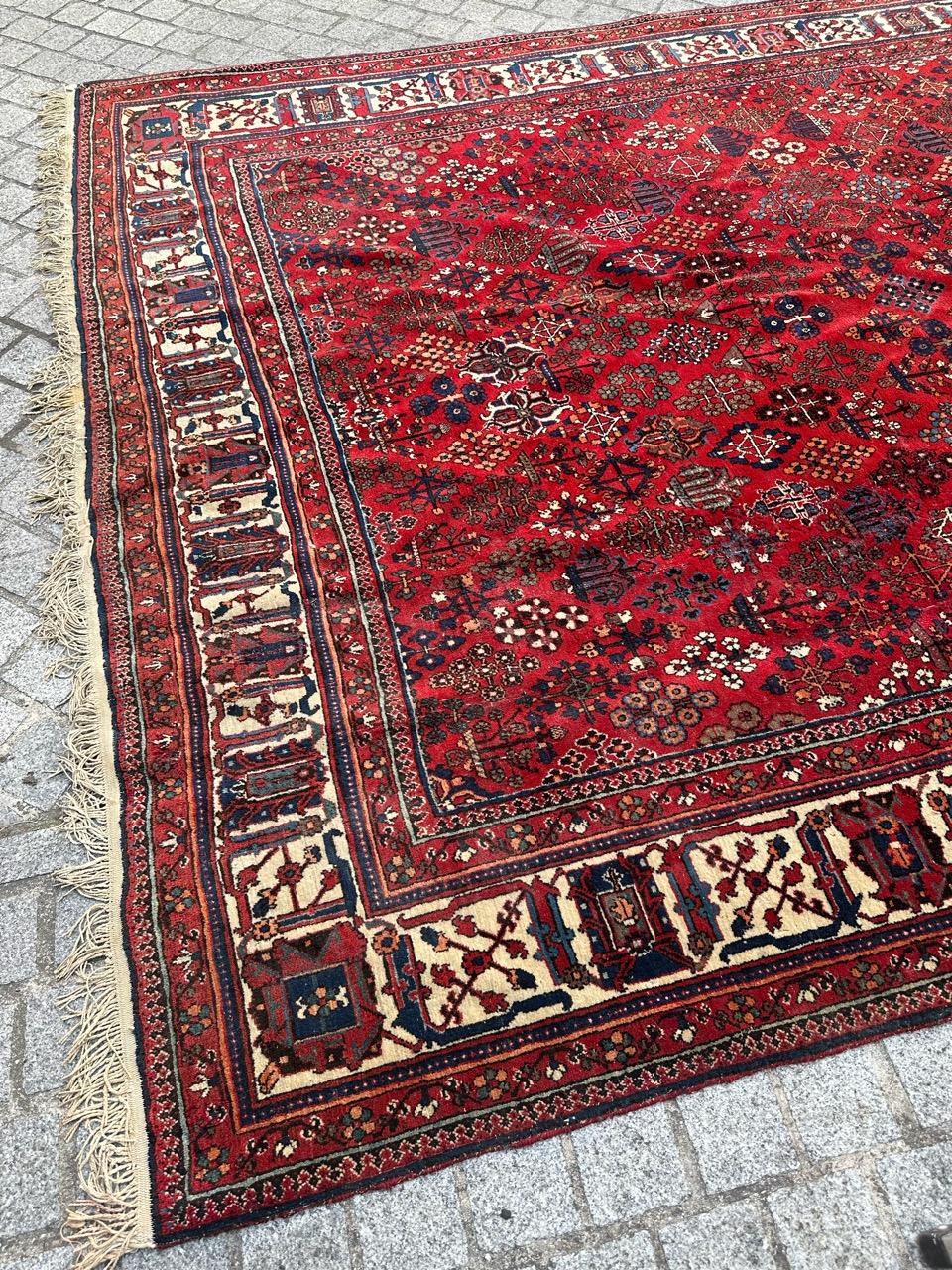 Hand-Knotted Bobyrug’s Beautiful Antique Joshaghan Rug For Sale