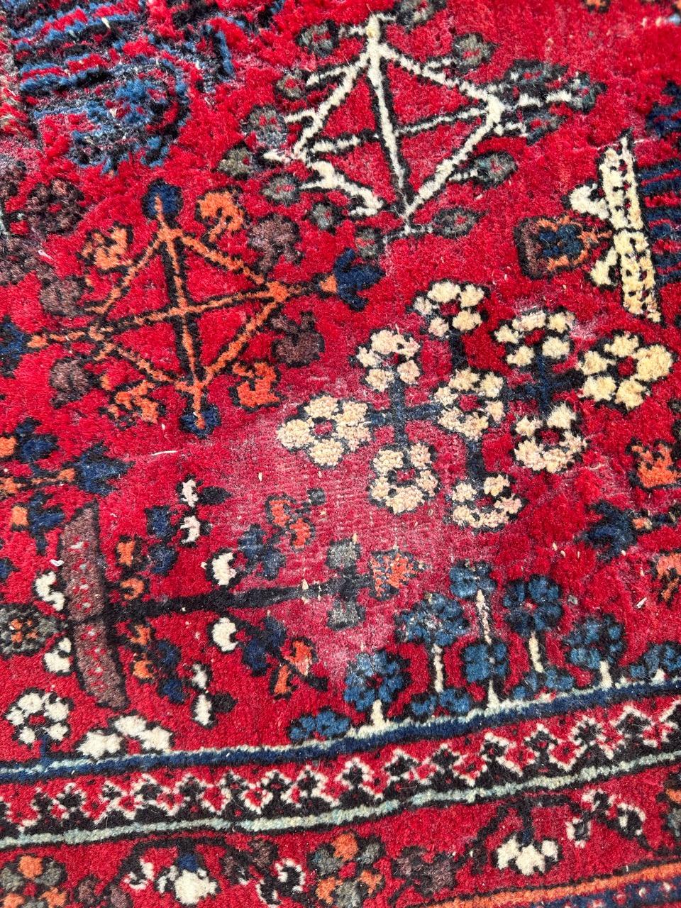 Bobyrug’s Beautiful Antique Joshaghan Rug In Fair Condition For Sale In Saint Ouen, FR