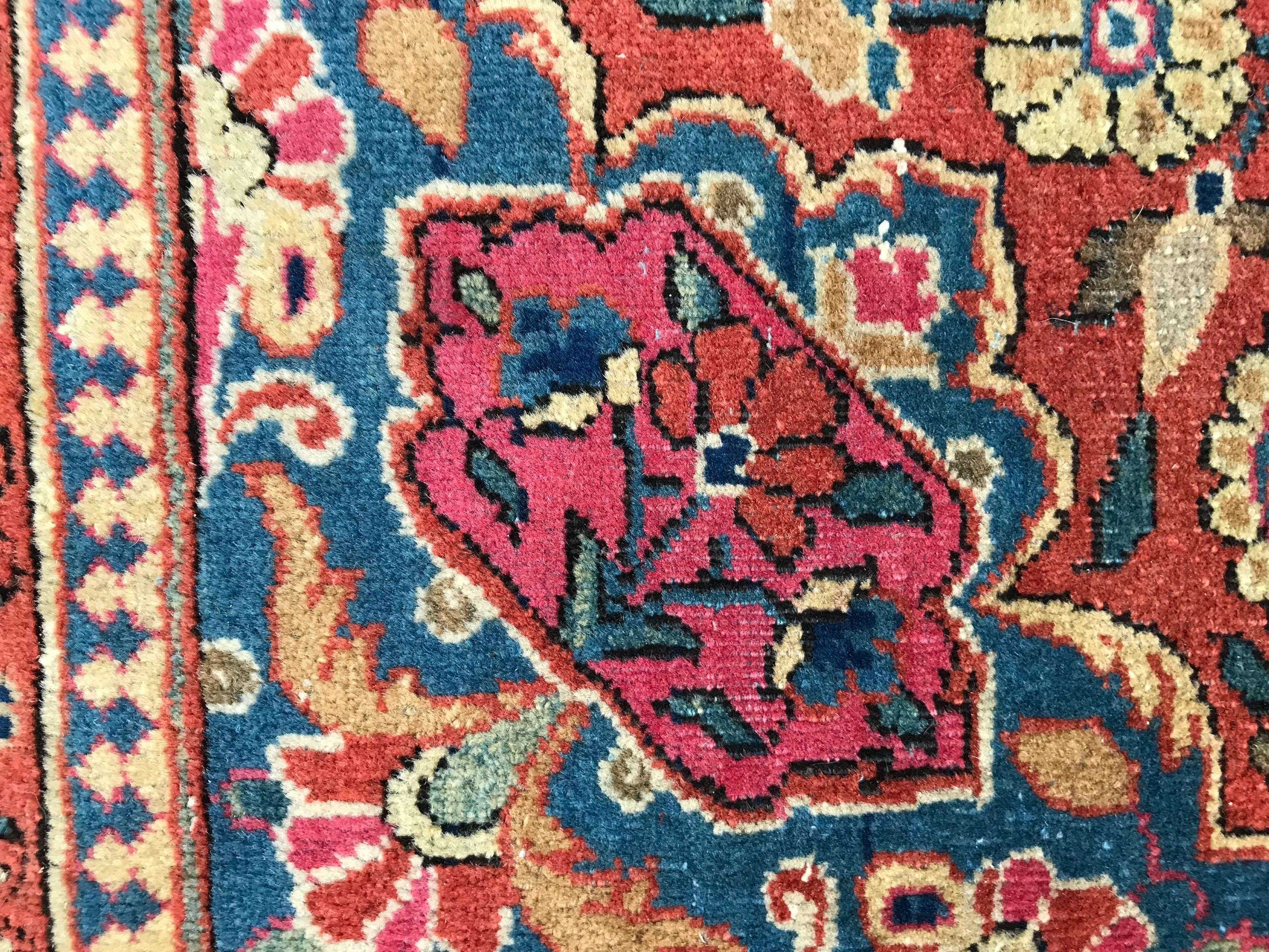Beautiful Antique Kashan Rug For Sale 7